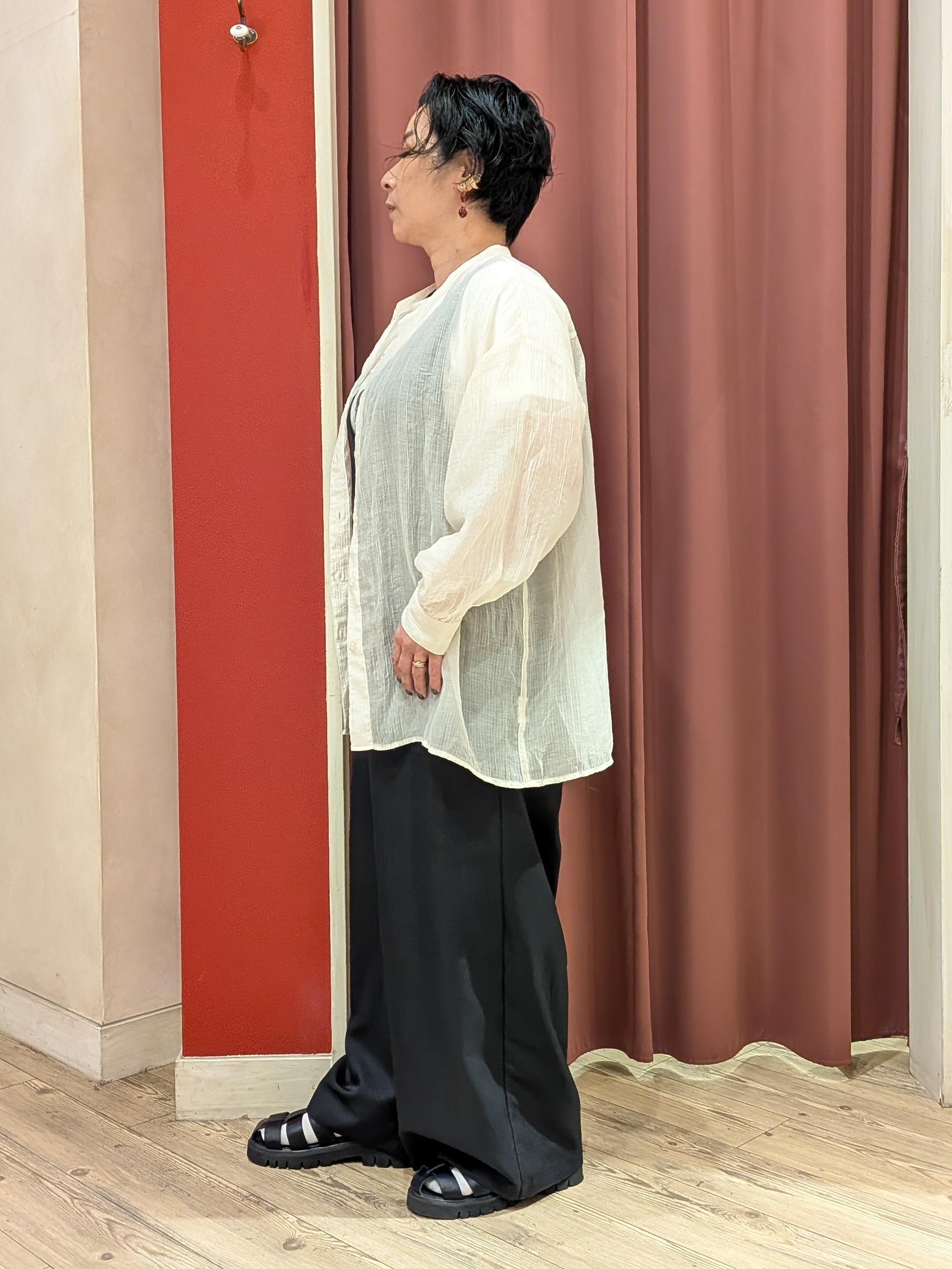cameさんの「SHOO･LA･RUE｜【ひんやり/S-LL/洗濯機可】色・柄選べる お袖チュールレイヤード プリントアソートTシャツ」を使ったコーディネート