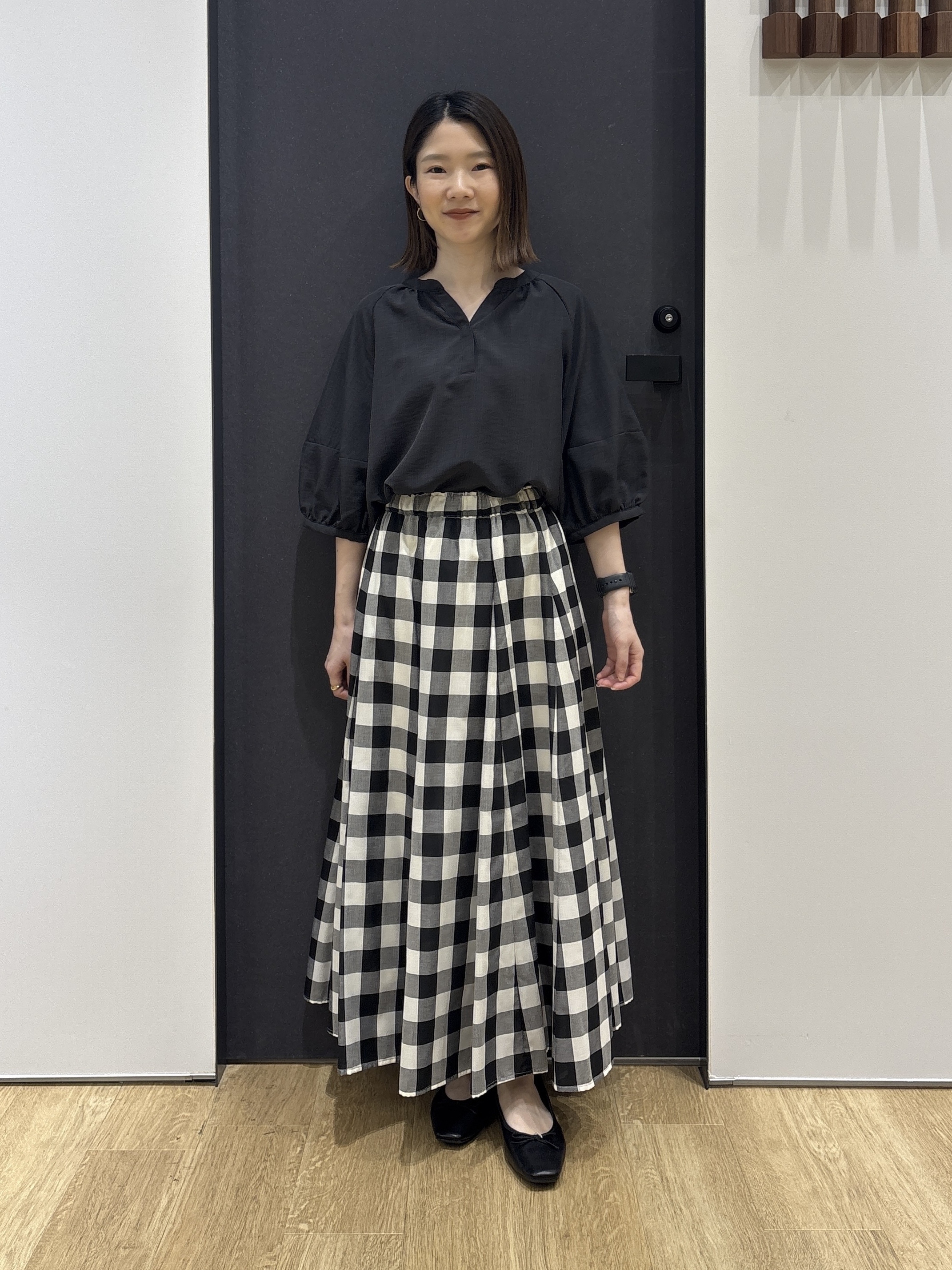risaさんの「Dessin｜【洗える】スキッパーライトブラウス」を使ったコーディネート