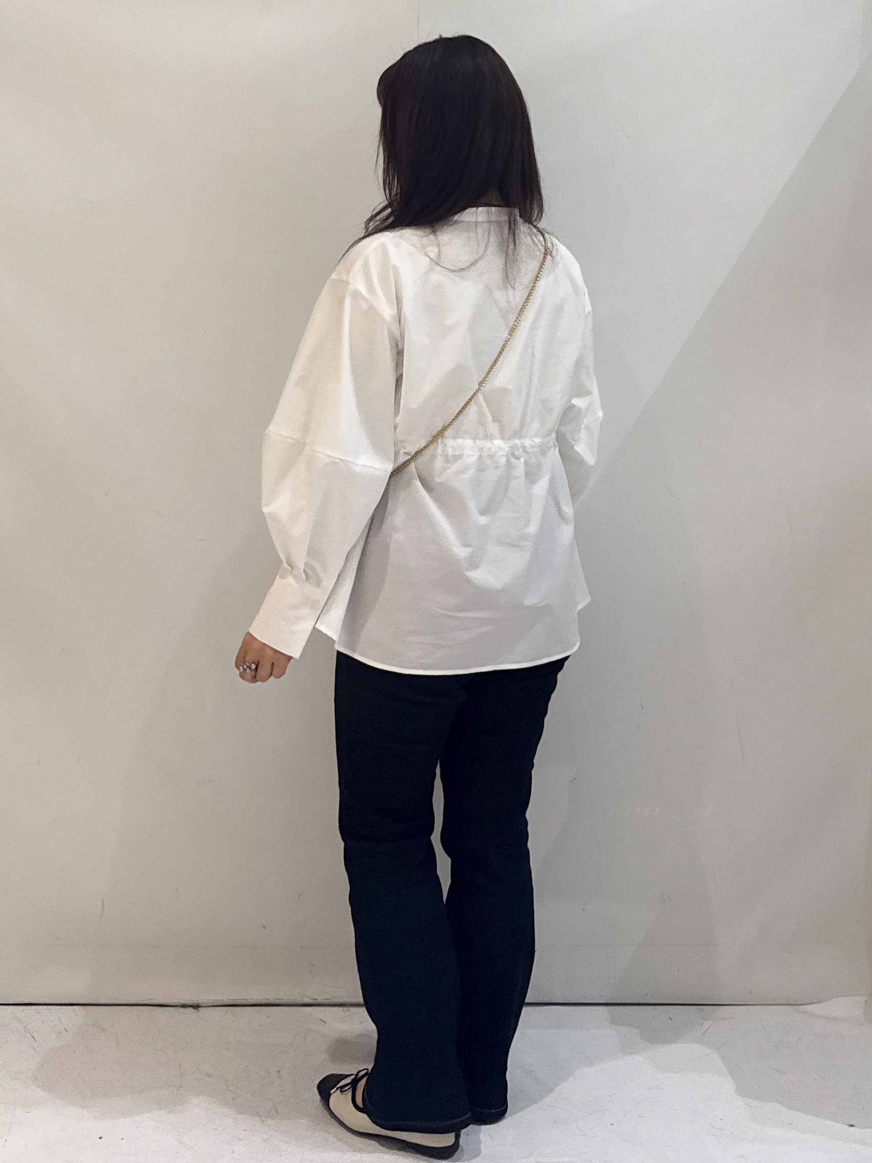 nakkoさんの「OPAQUE.CLIP｜ストライプペプラムデザインブラウス【洗濯機OK】」を使ったコーディネート