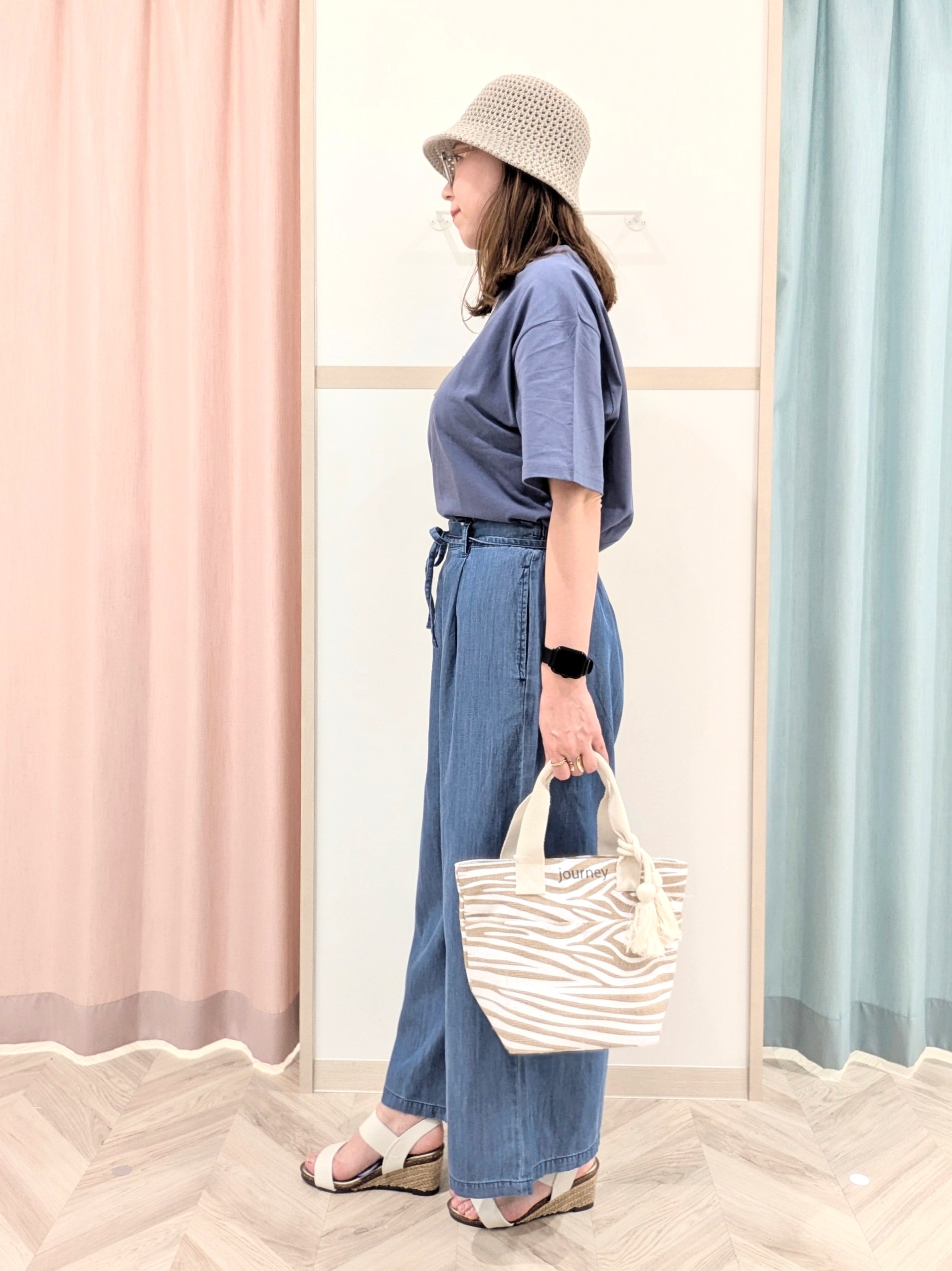 miyuさんの「SHOO･LA･RUE｜【S-LL/体型カバー/Aライン】身体のラインを拾いにくい シアーシャツカーディガン」を使ったコーディネート