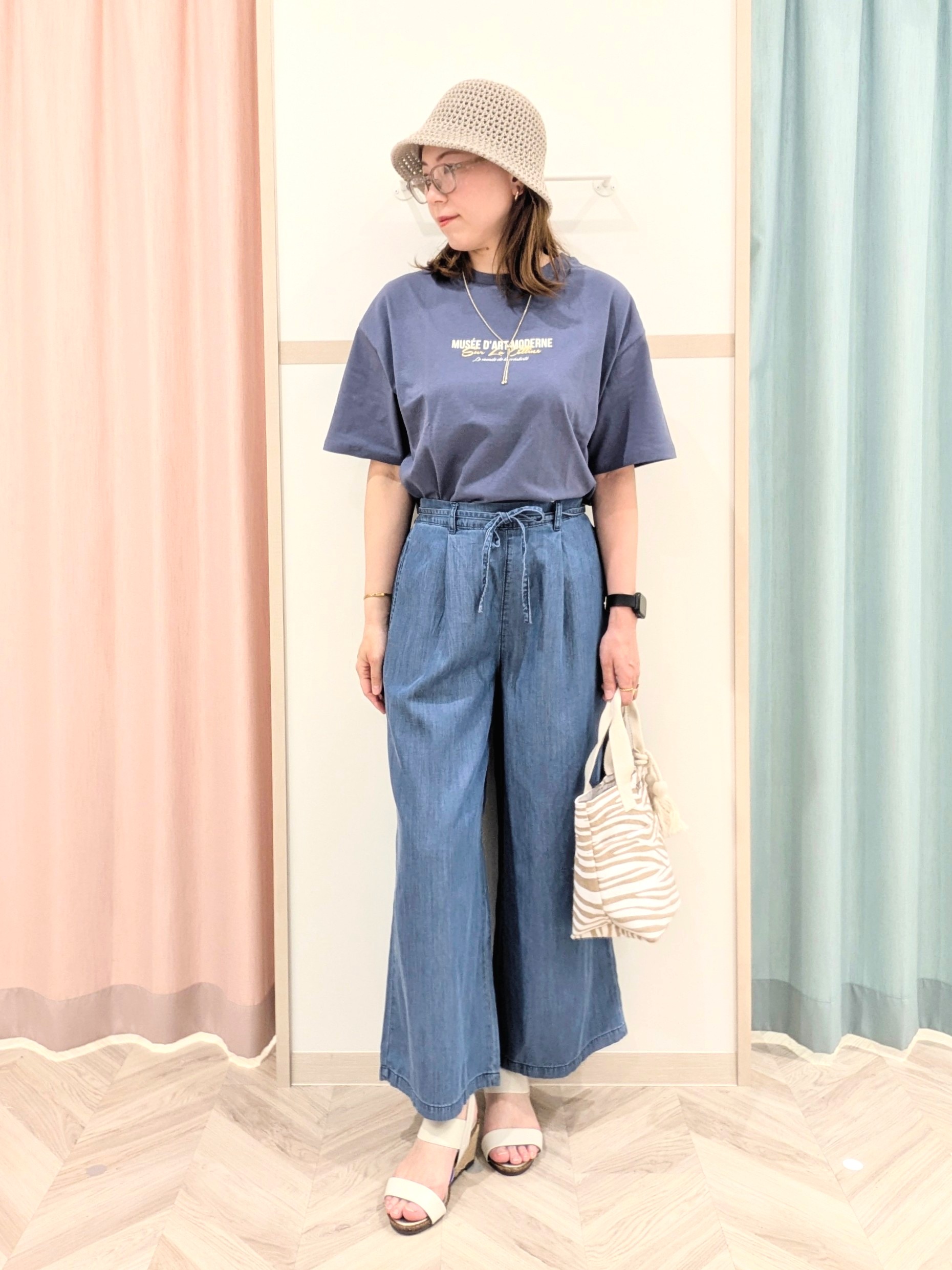 miyuさんの「SHOO･LA･RUE｜【S-LL/体型カバー/Aライン】身体のラインを拾いにくい シアーシャツカーディガン」を使ったコーディネート