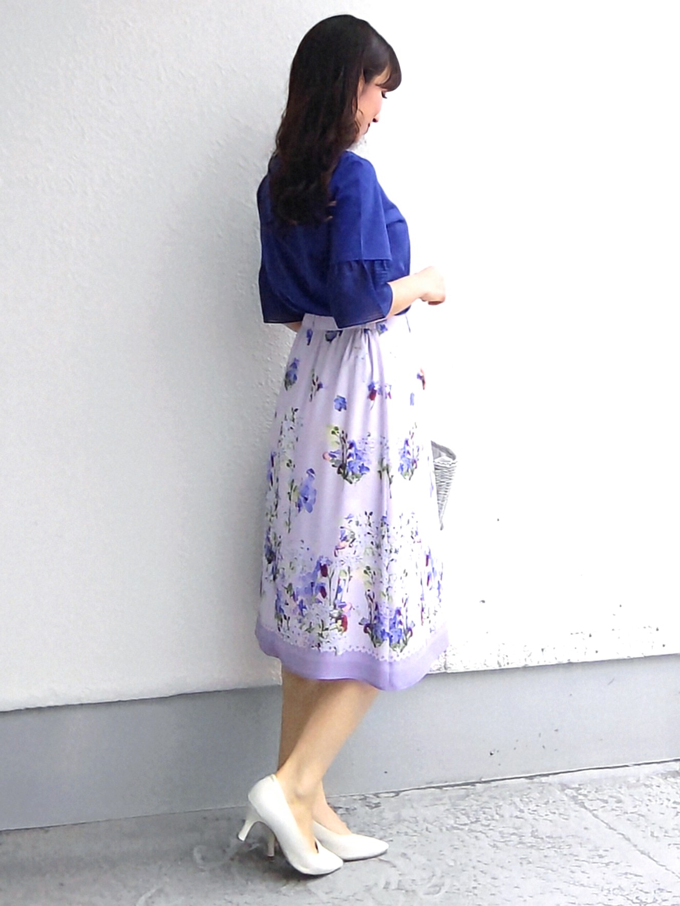 keinaさんの「SunaUna｜【5分袖／日本製／接触冷感】異素材ドッキングカットソー」を使ったコーディネート