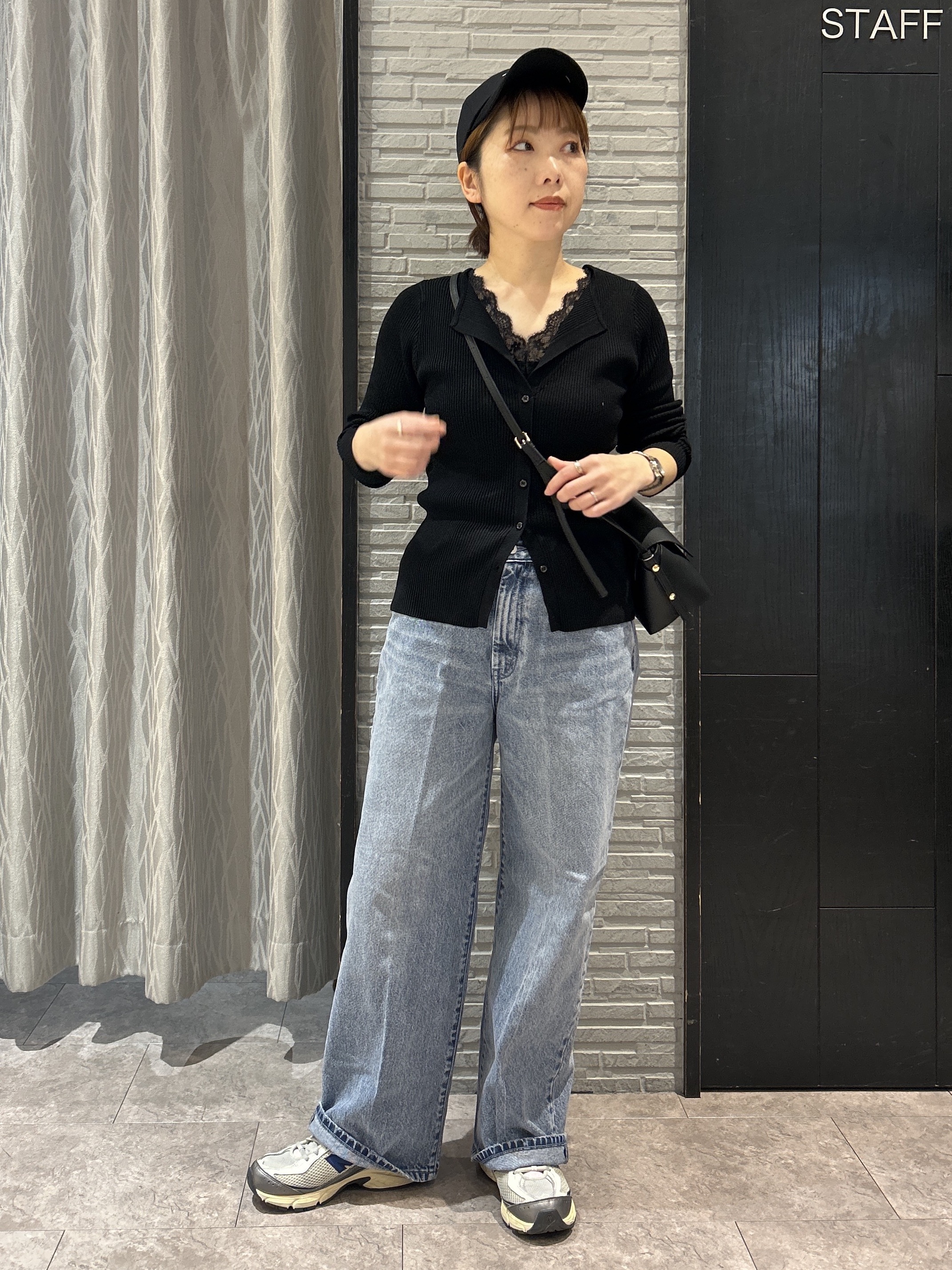 ga_riさんの「THE SHOP TK｜レースレイヤードリブニット」を使ったコーディネート