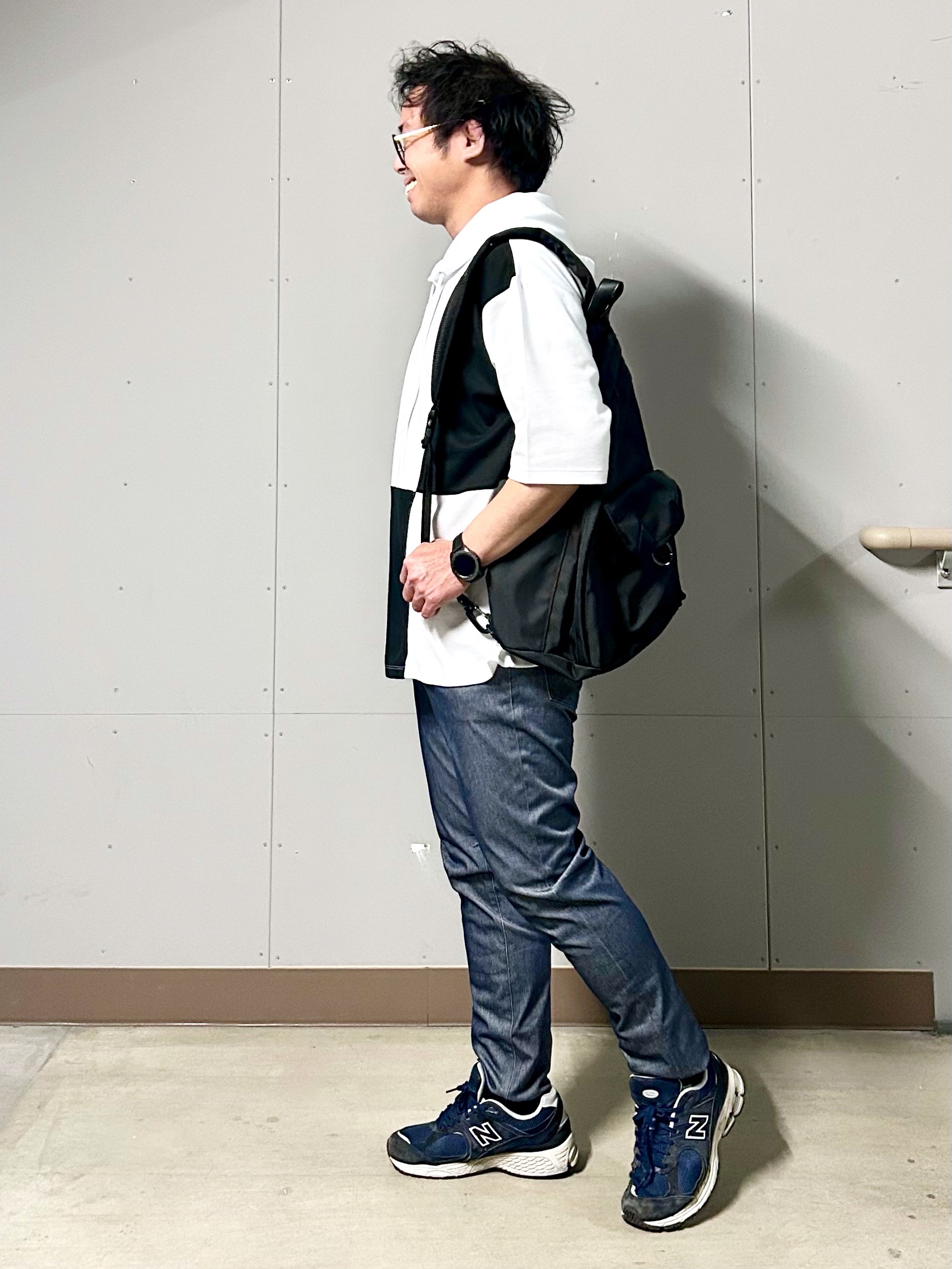 KENJI Iさんの「THE SHOP TK｜ブロッキング半袖パーカ 【洗濯機OK】」を使ったコーディネート
