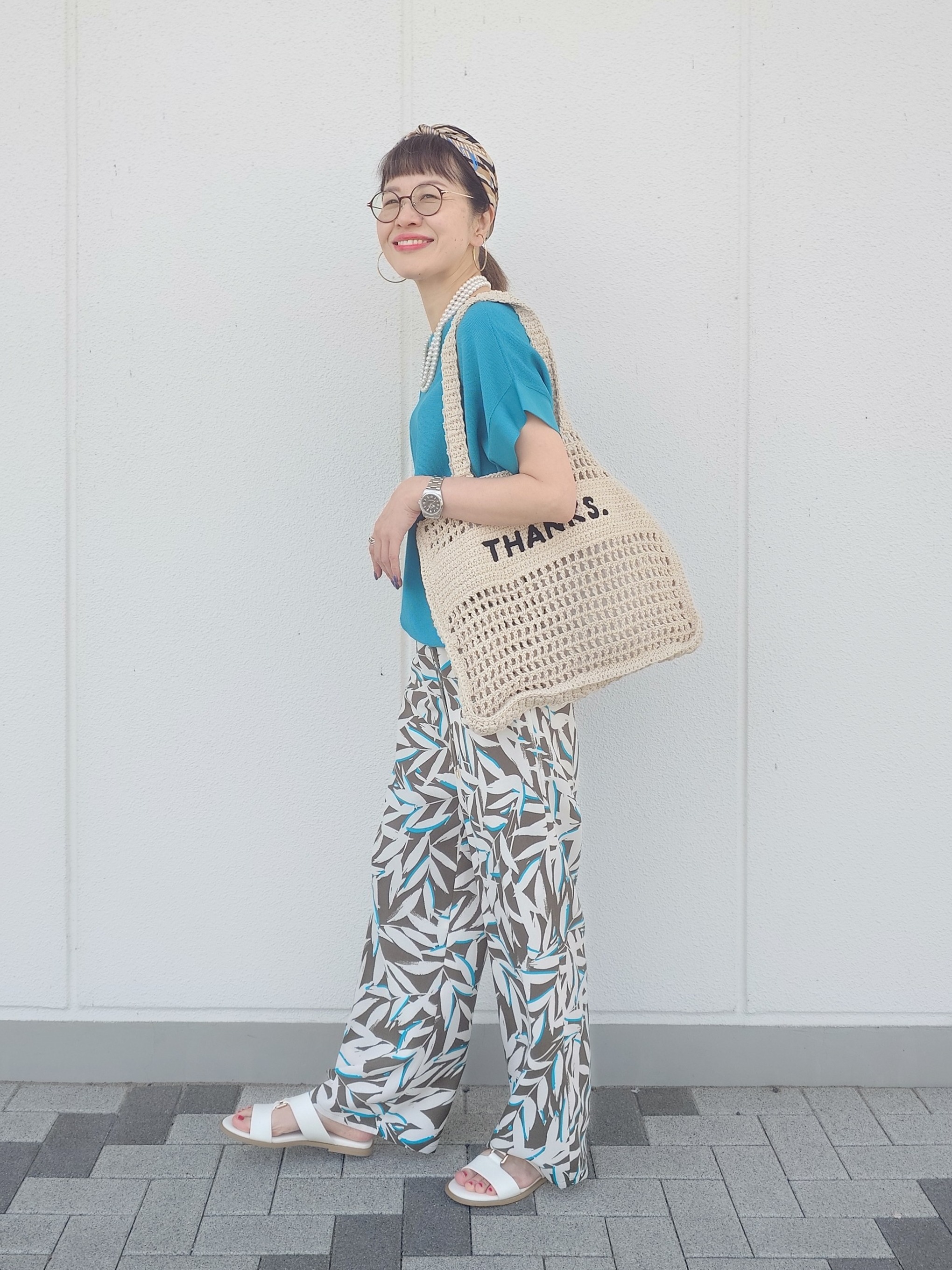 MUTSUKOさんの「UNTITLED｜【11色展開/体型カバー】前後2WAYフレンチスリーブニット」を使ったコーディネート