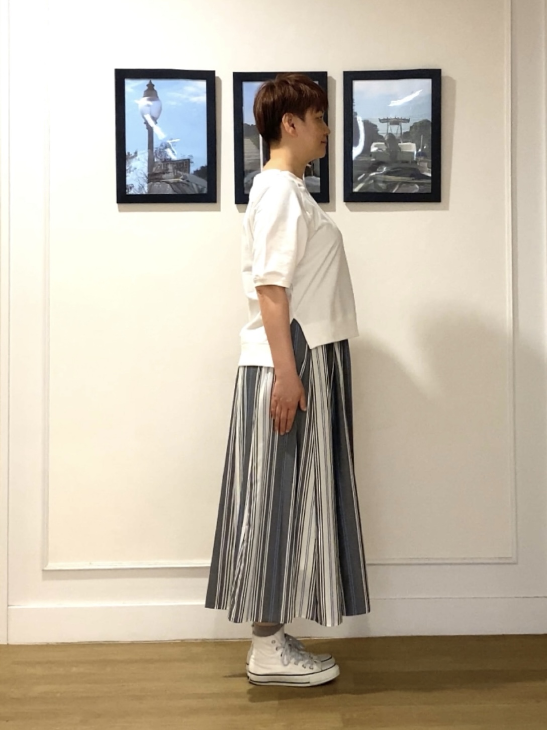 Hiroさんの「Dessin｜【洗える】ミニ裏毛刺繍ロゴプルオーバー」を使ったコーディネート