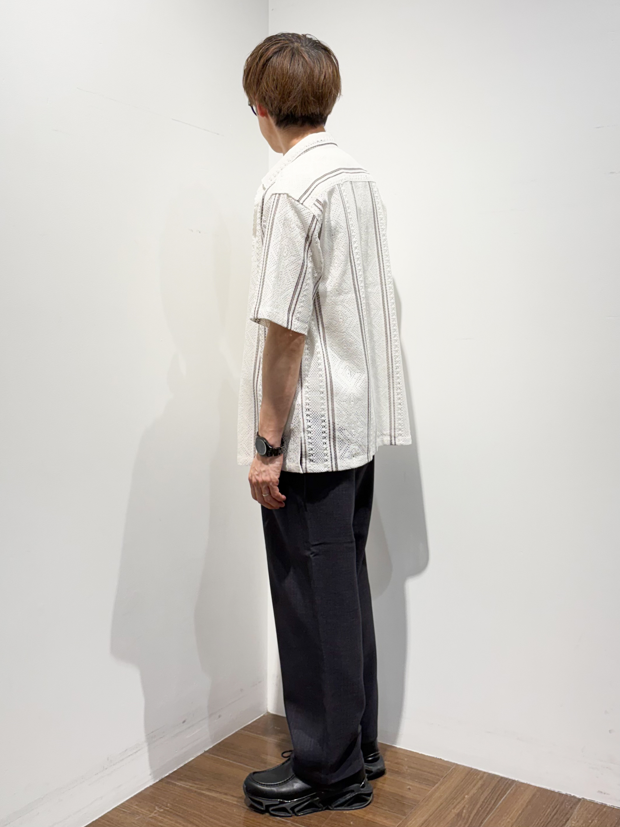 つーじーさんの「THE SHOP TK｜【2点セット】クラフトレース 半袖シャツ＋半袖Tシャツ」を使ったコーディネート