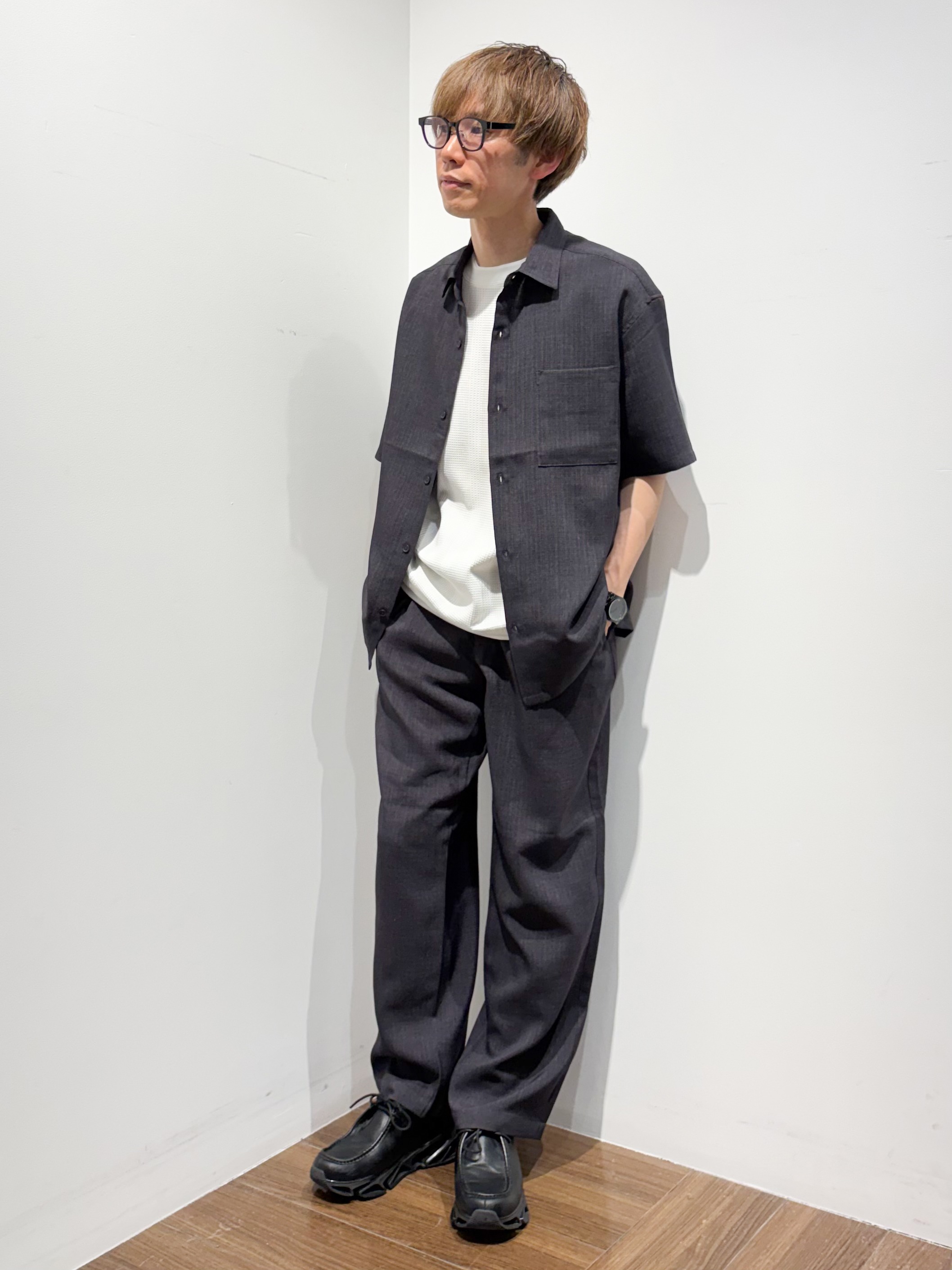 つーじーさんの「THE SHOP TK｜【LINO FINE】 リネンライク半袖シャツ UVカット／イージーケア／吸水速乾／洗濯機OK／セッ」を使ったコーディネート