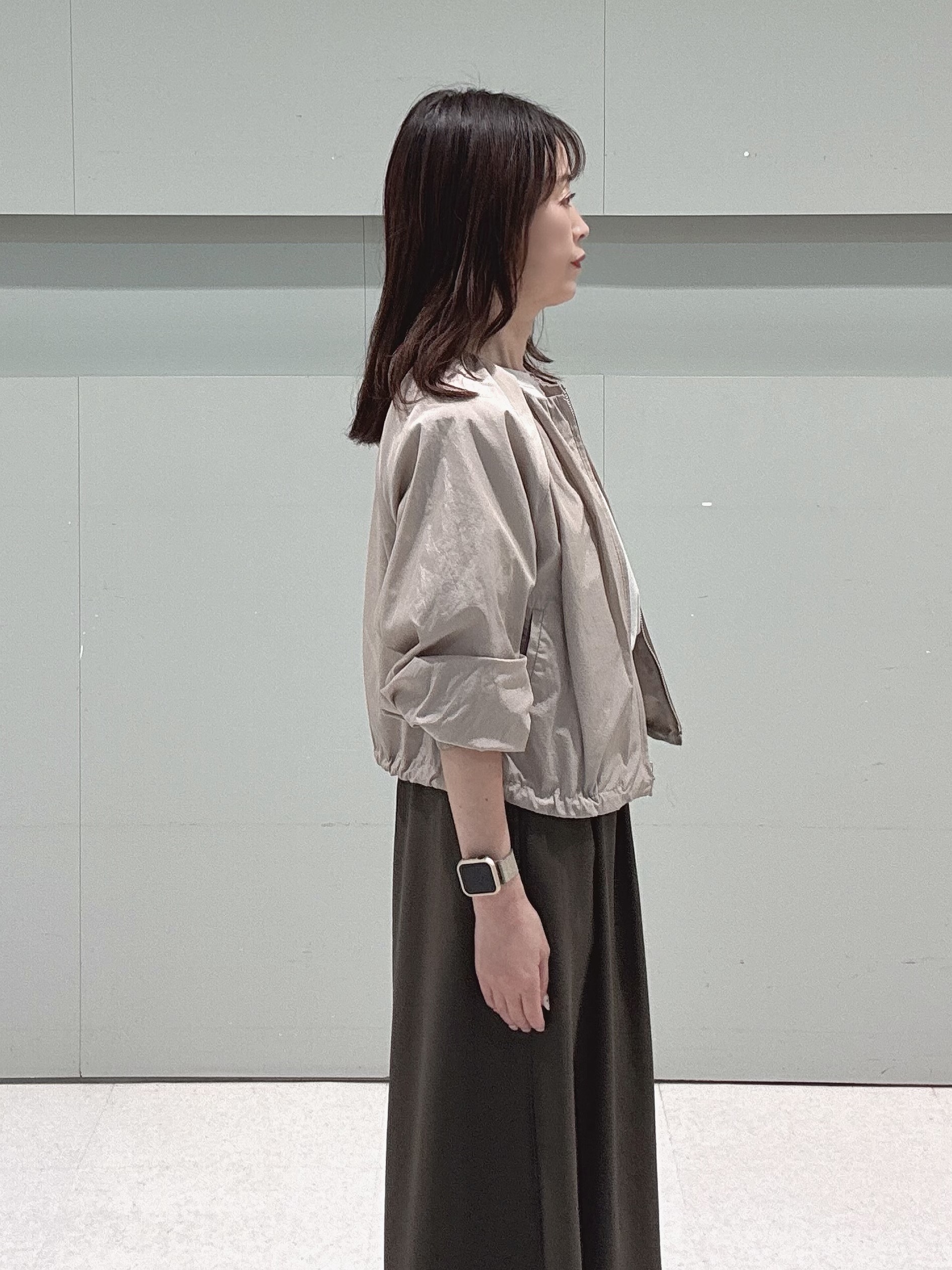 makiさんの「UNTITLED｜【セットアップ可/はっ水】シャイニータイプライターブルゾン」を使ったコーディネート