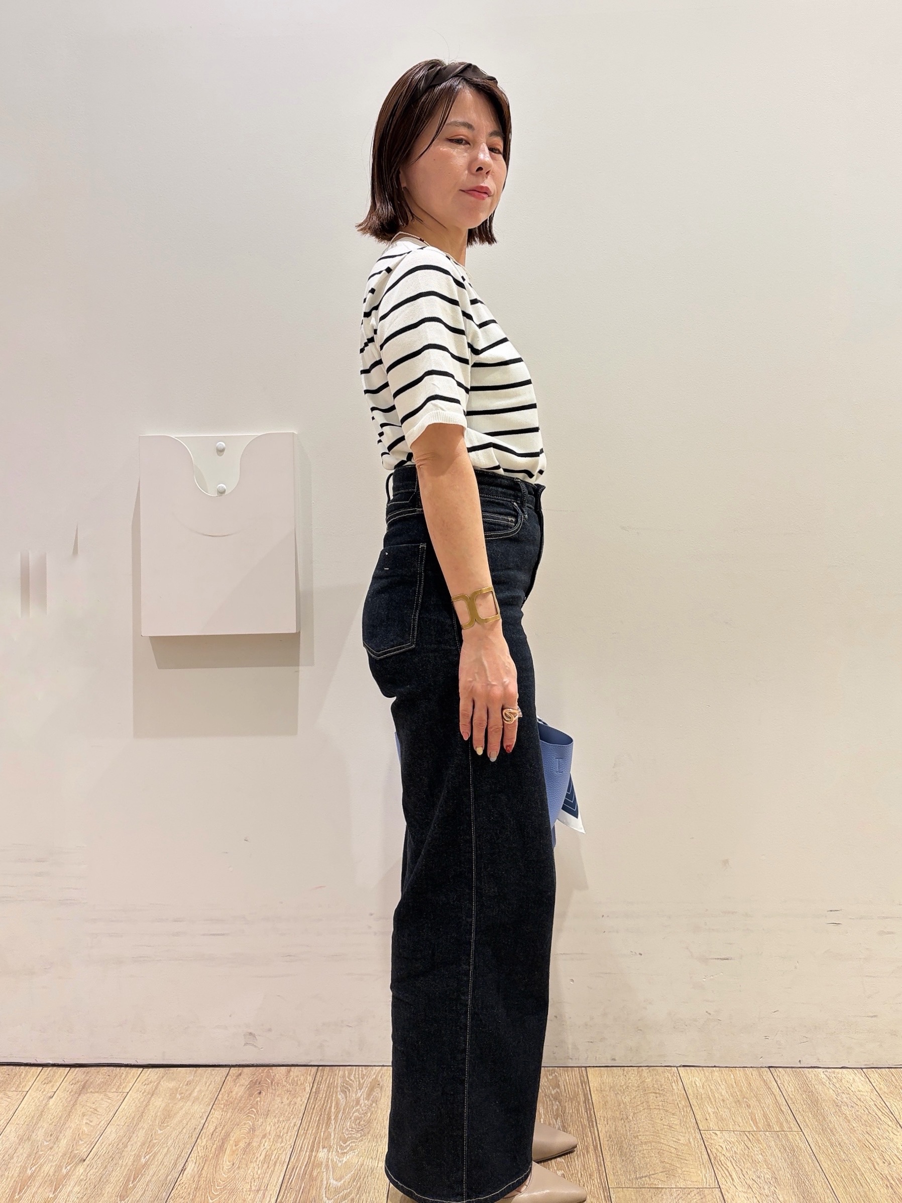 YUKOさんの「index｜ストレッチバギーデニム【洗濯機洗い可】《SS～LL》」を使ったコーディネート