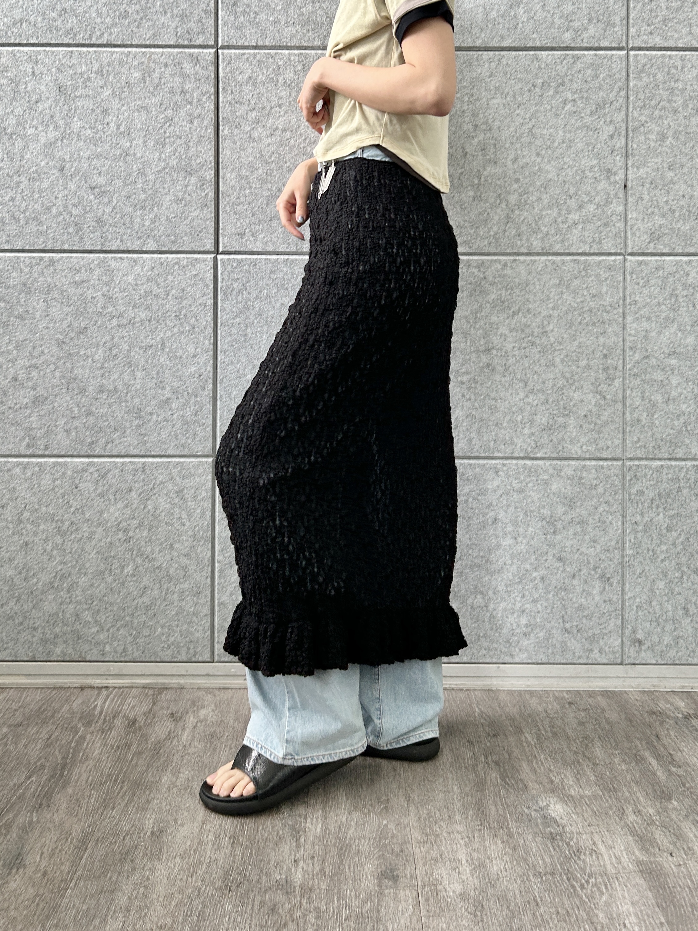 harunaさんの「CODE A｜sheer ringer tee」を使ったコーディネート