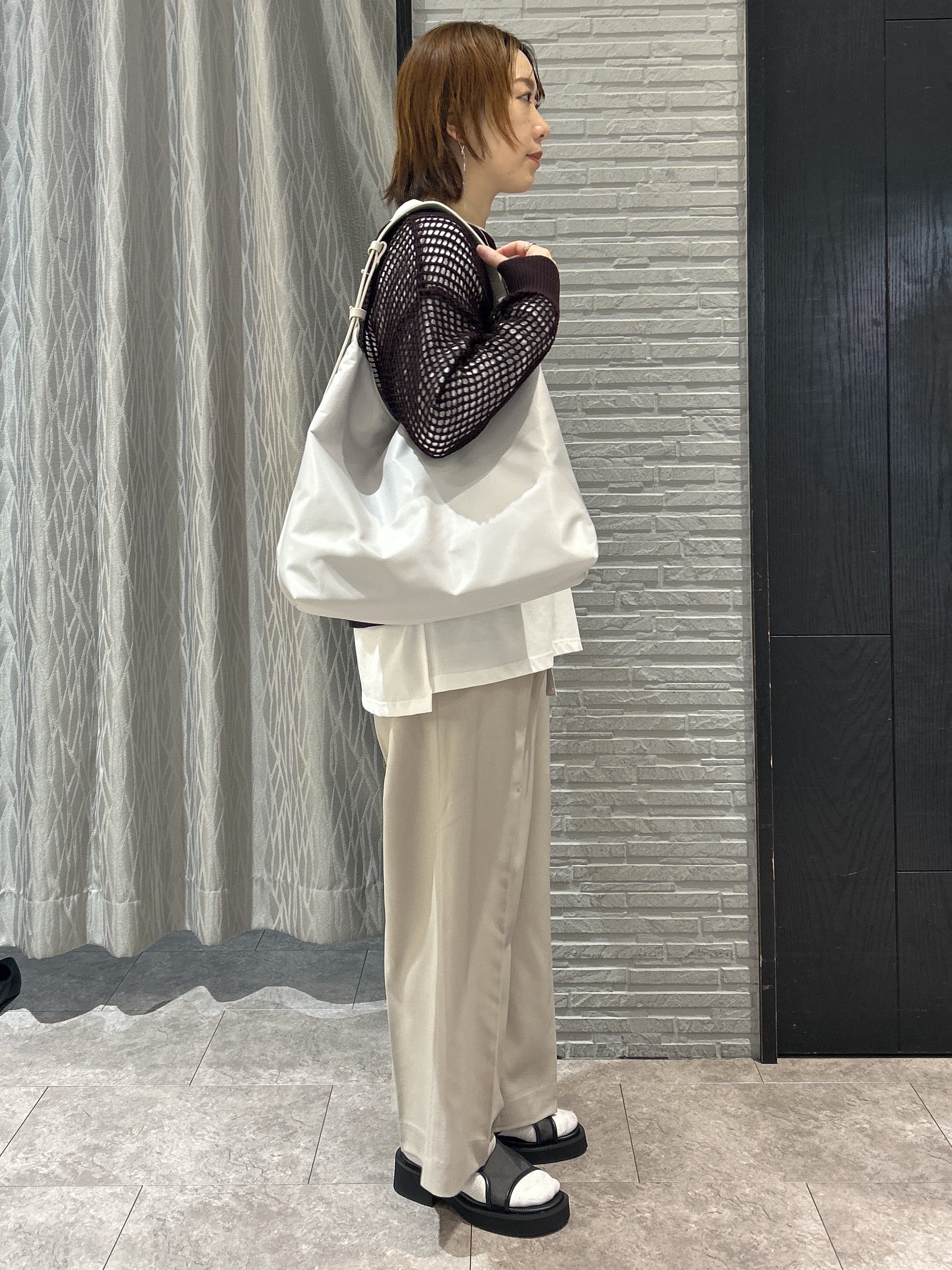 ga_riさんの「THE SHOP TK｜メッシュニットプルオーバー」を使ったコーディネート
