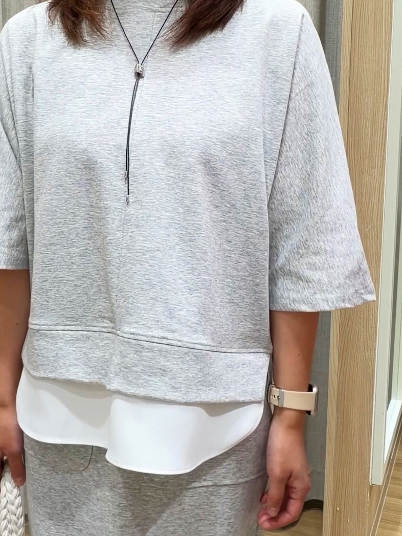 Fumikaさんの「grove｜【貴島明日香さん着用／イージーケア／接触冷感】麻混スタンドギャザーシャツ」を使ったコーディネート