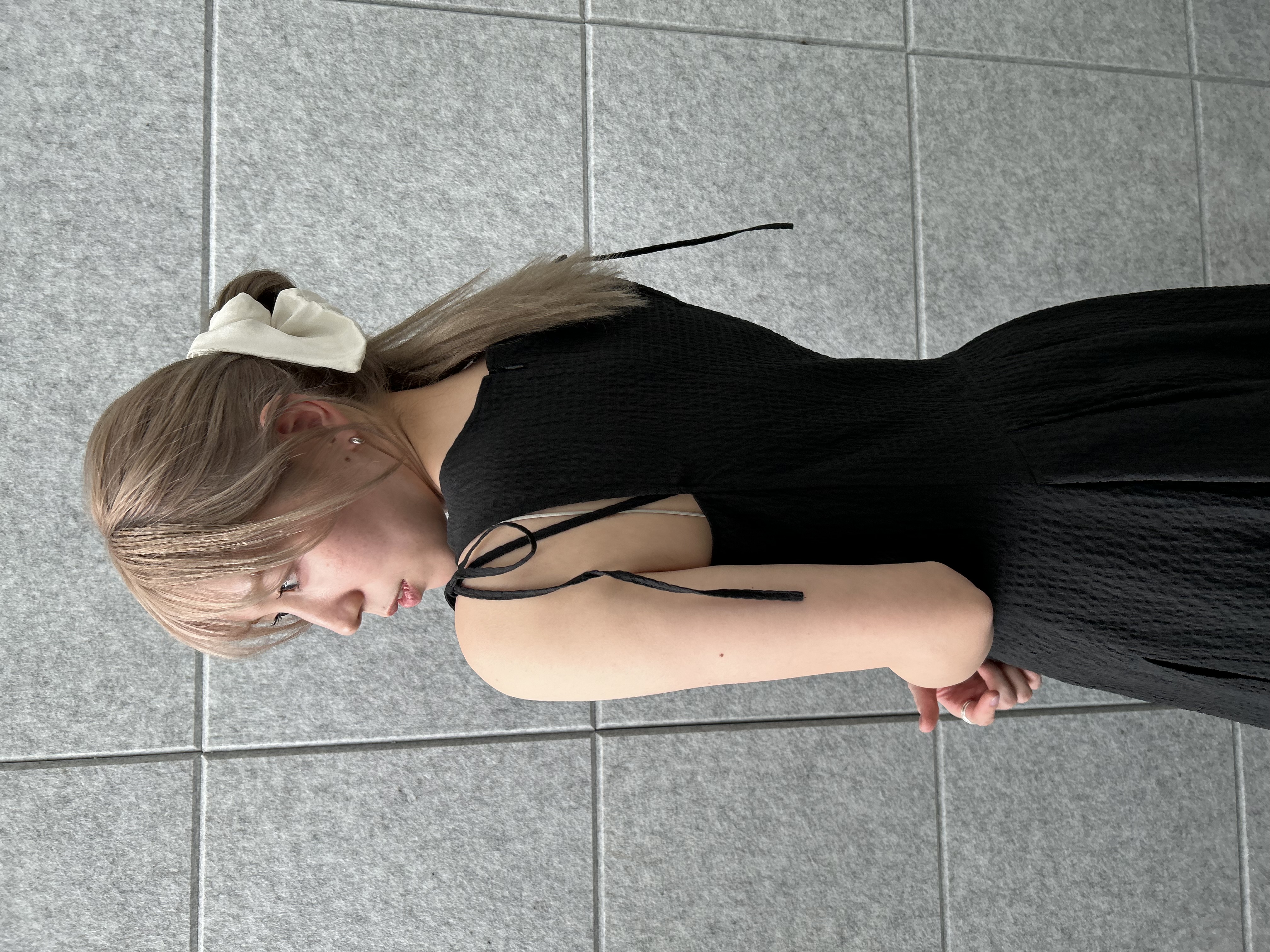 honoka Aさんの「CODE A｜shoulder ribbon dress」を使ったコーディネート