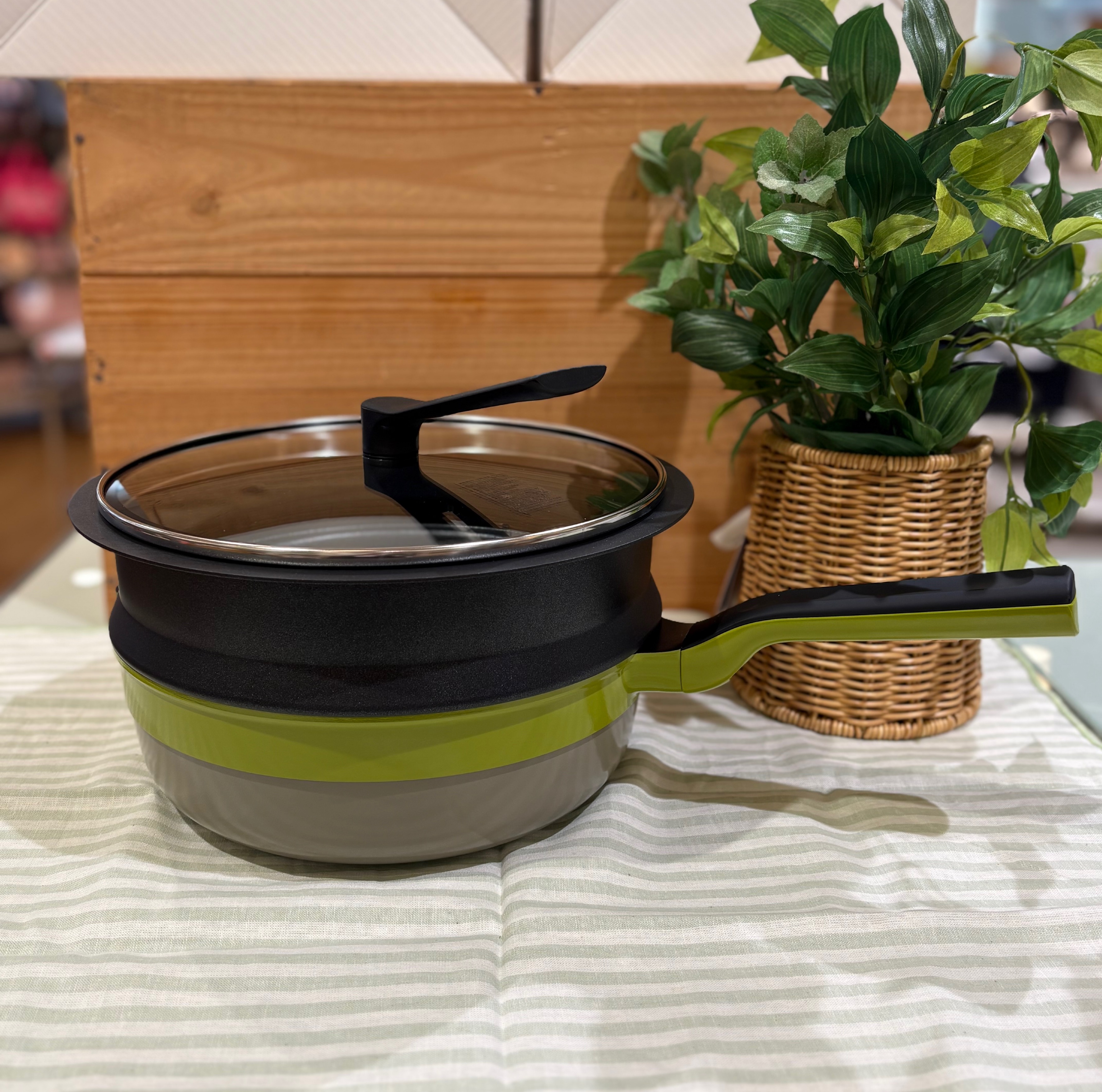 MOLさんの「212 KITCHEN STORE｜ブロックストライプ リネンコットン キッチンクロス L 45x60cm LGR ＜212Kオリジナル」を使ったコーディネート