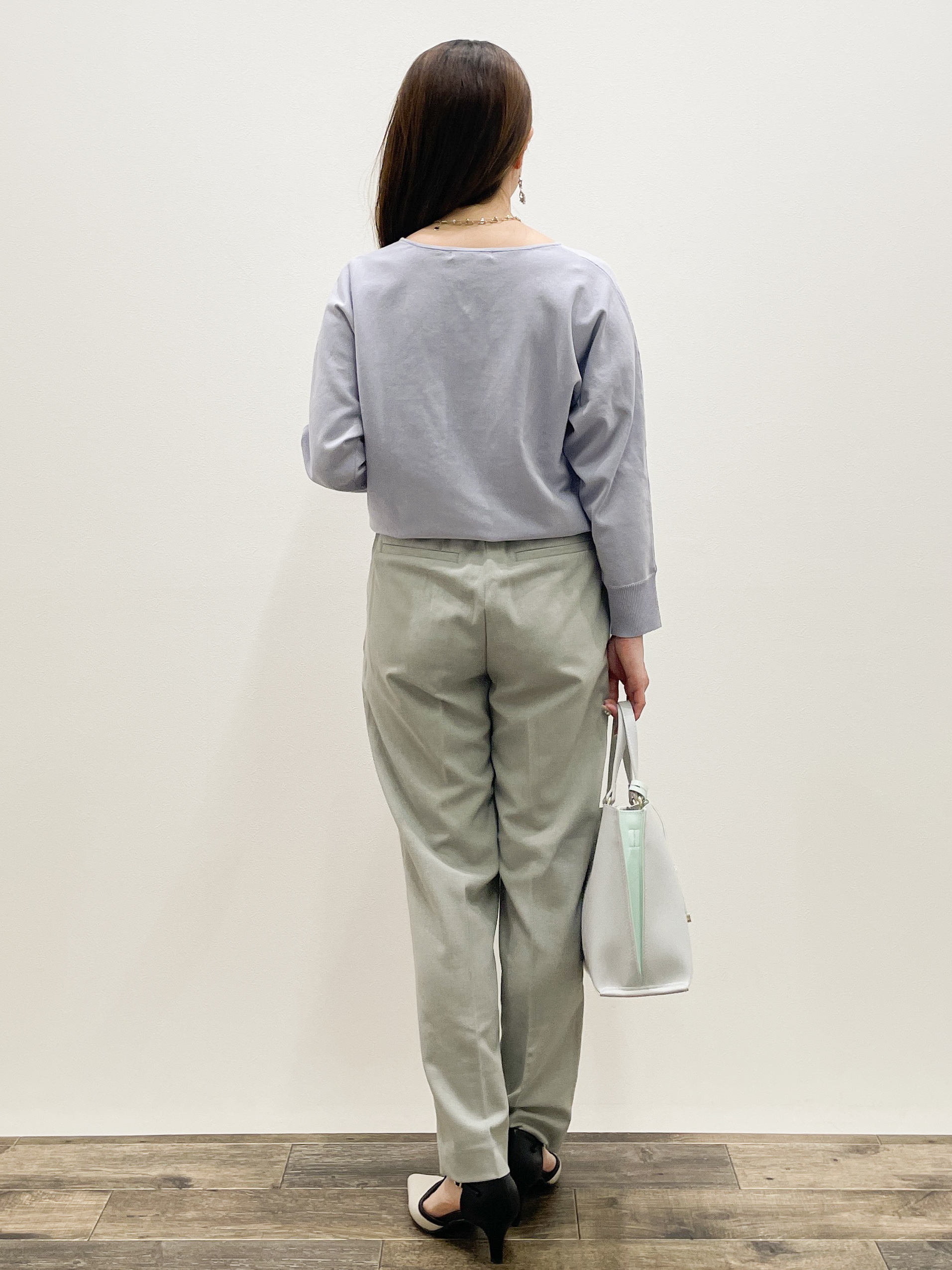 Asukaさんの「OPAQUE.CLIP｜フロントパーツ付きドルマンスリーブニット【洗濯機OK／抗ピル】《7col》」を使ったコーディネート