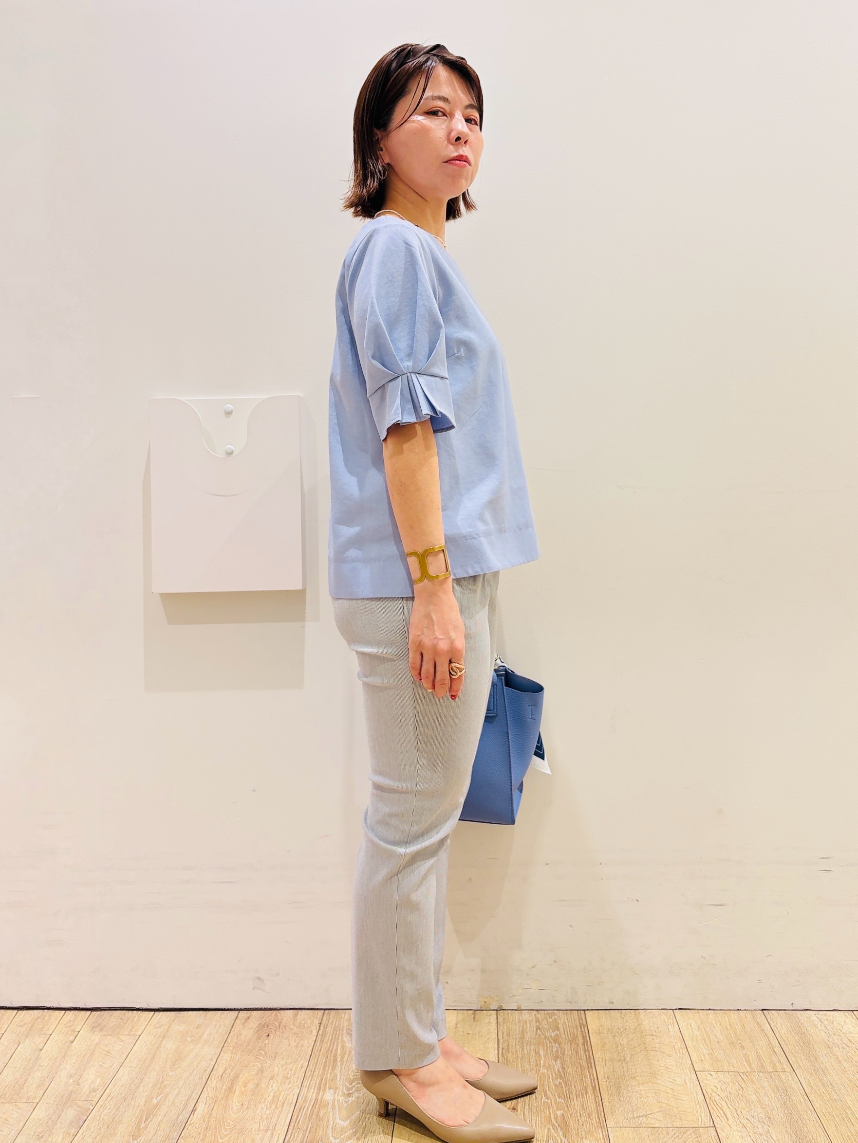 YUKOさんの「index｜【軽量／2WAY】台形ミドルトートバッグ」を使ったコーディネート