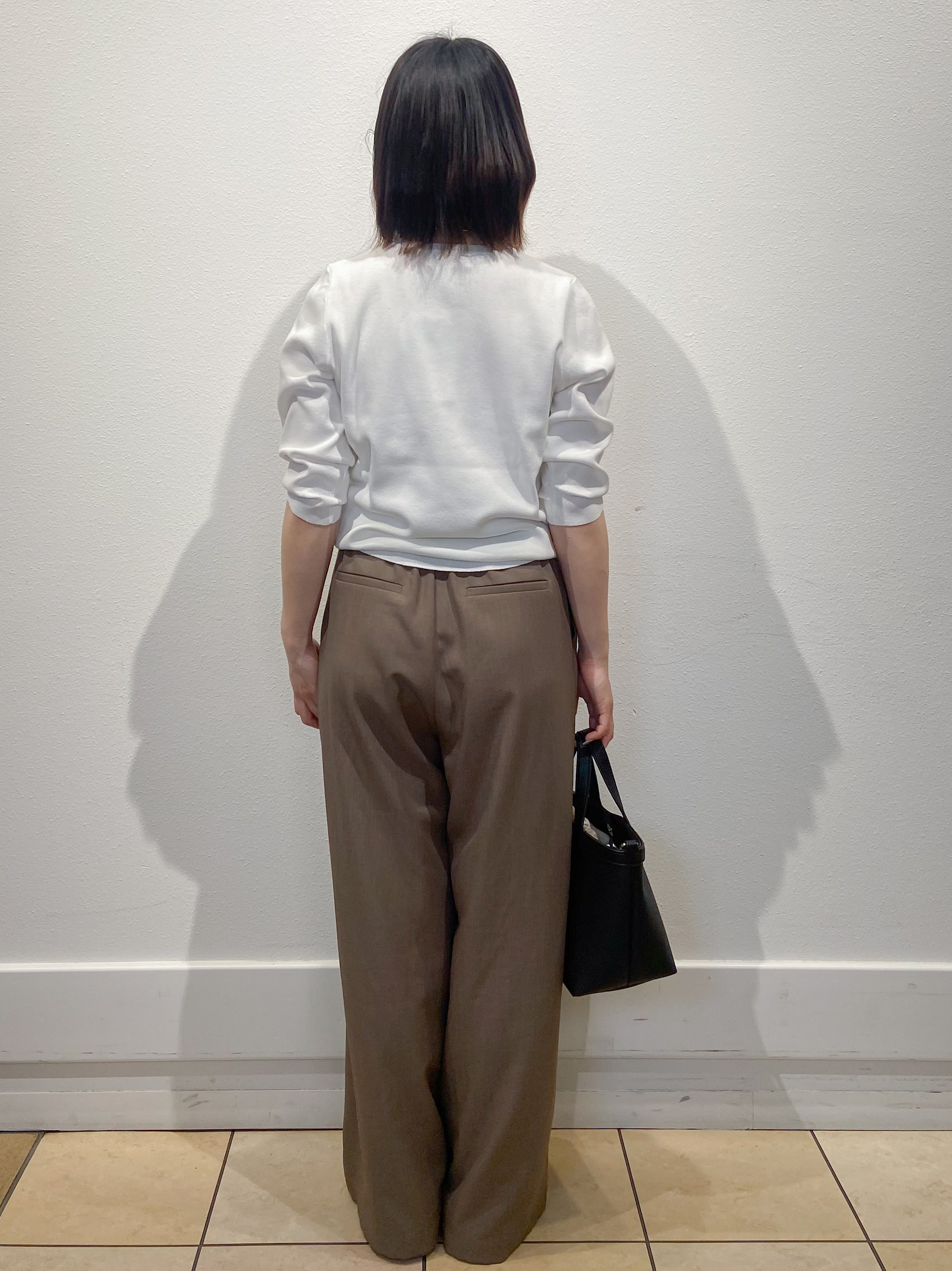 kimiさんの「OPAQUE.CLIP｜フリルヘンリーネックニット【洗濯機OK／抗ピル】」を使ったコーディネート