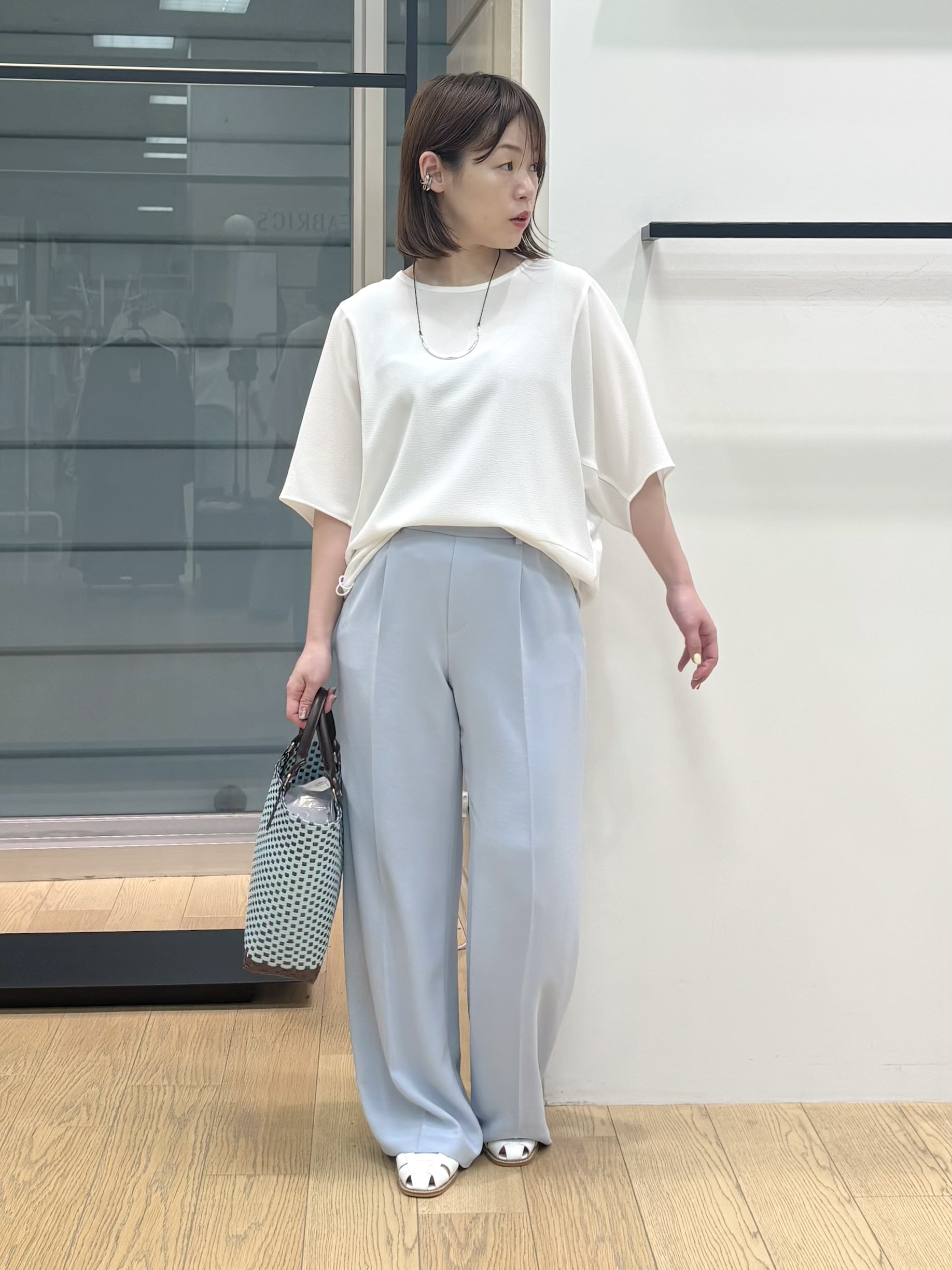 asamiさんの「INDIVI｜【洗える／2WAY／裾ドロスト付き】 ドルマンスリーブチュニックトップス」を使ったコーディネート