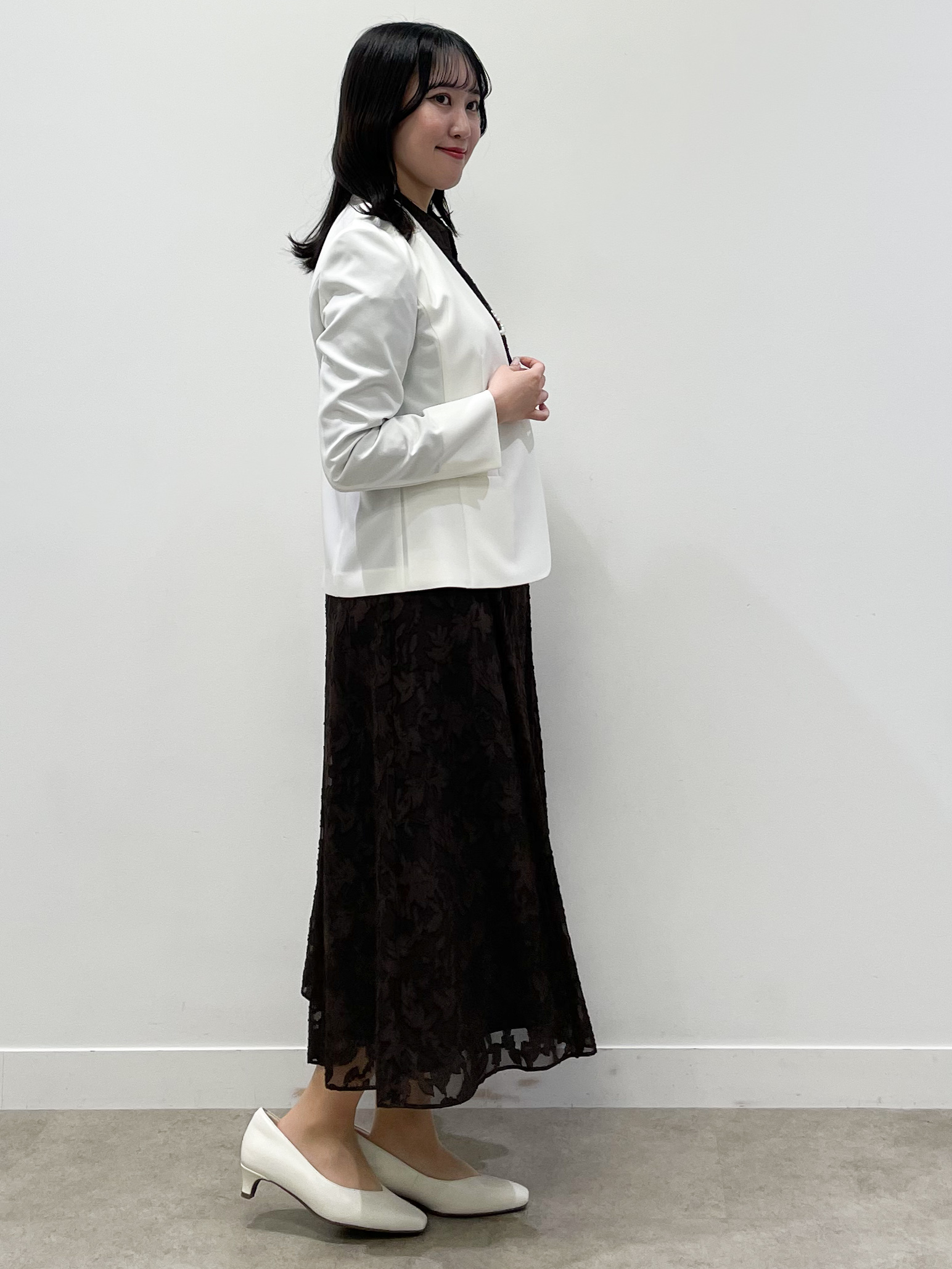 yukariさんの「Reflect｜【選べる2柄／セットアップ可】シャツ衿シアーブラウス」を使ったコーディネート