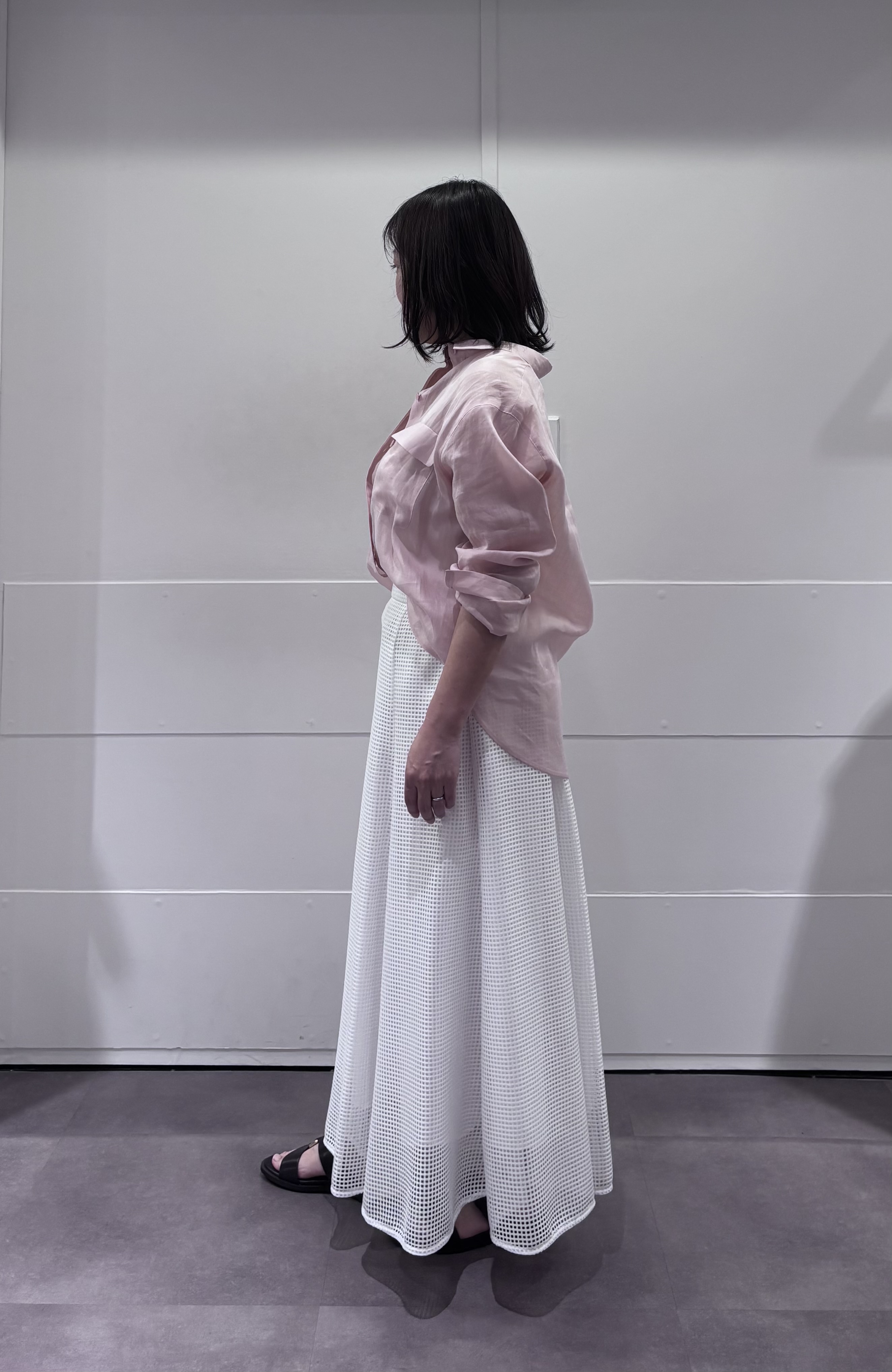 TOKOさんの「UNTITLED｜【古畑星夏さん着用/洗える/後ろウエストゴム】スクエアメッシュスカート」を使ったコーディネート