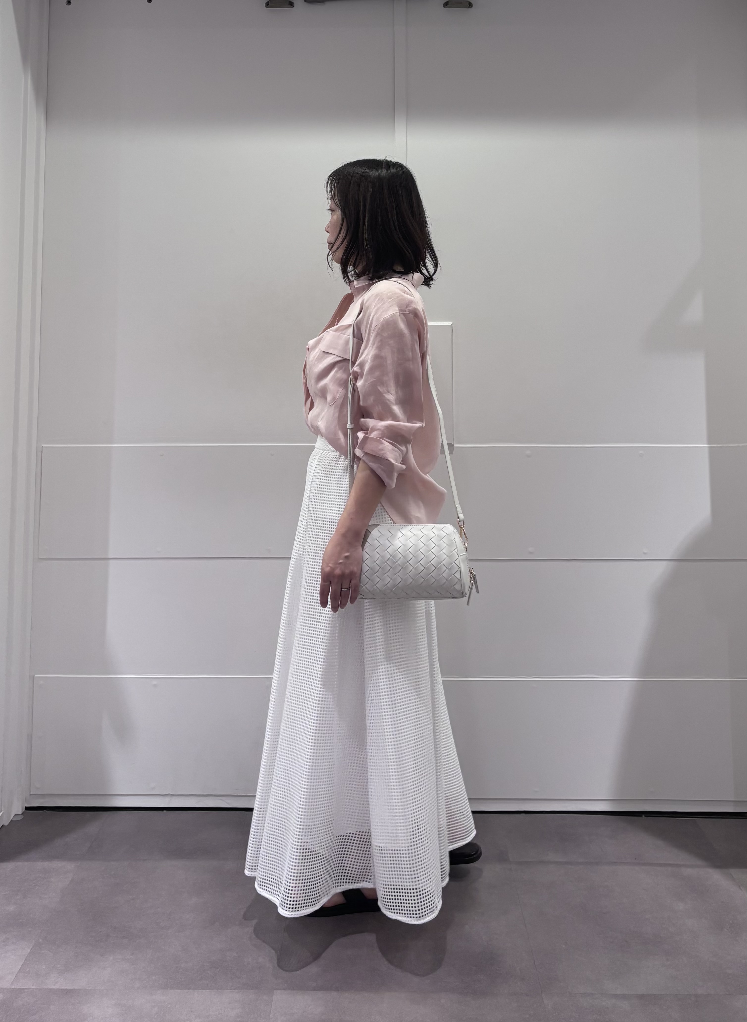 TOKOさんの「UNTITLED｜【古畑星夏さん着用/洗える/後ろウエストゴム】スクエアメッシュスカート」を使ったコーディネート