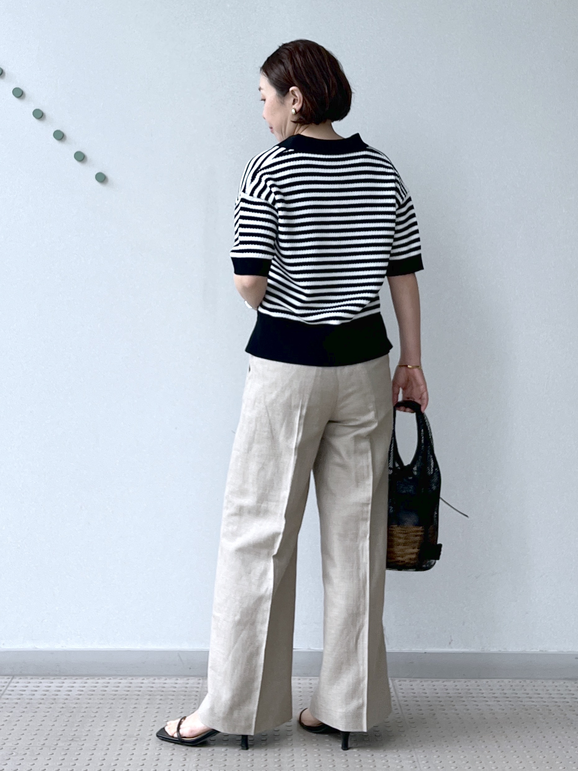 Soeさんの「DRESSTERIOR｜ウォッシャブルスキッパークロップドニット」を使ったコーディネート