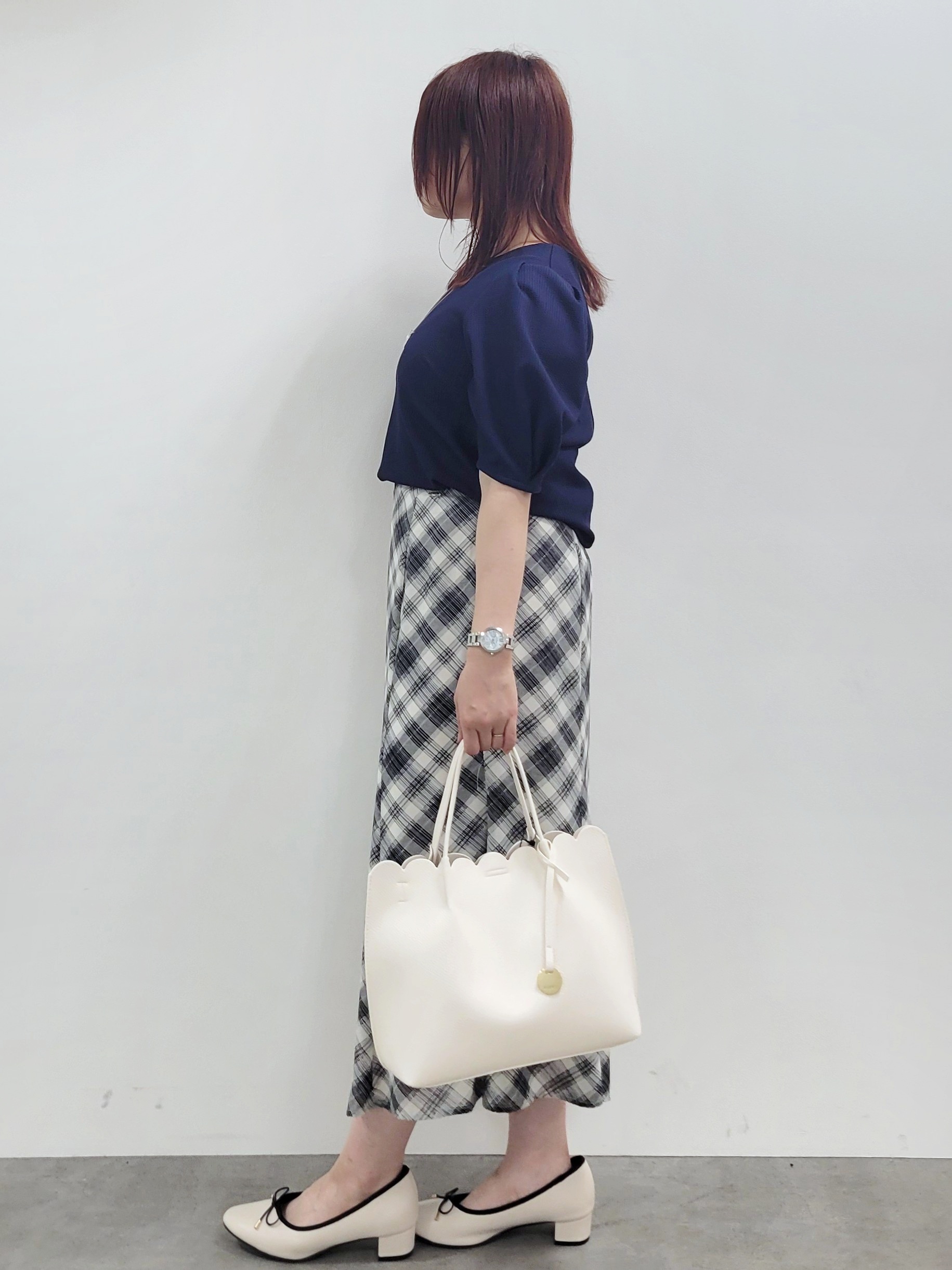 kinaさんの「index｜タックパフトップス【洗濯機OK／UVケア／接触冷感】」を使ったコーディネート