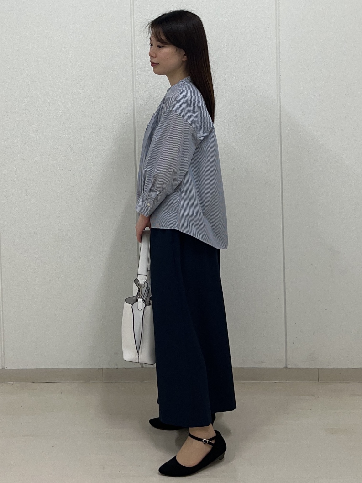 ゆうさんの「Reflect｜【接触冷感】八分袖フロントフリルブラウス」を使ったコーディネート