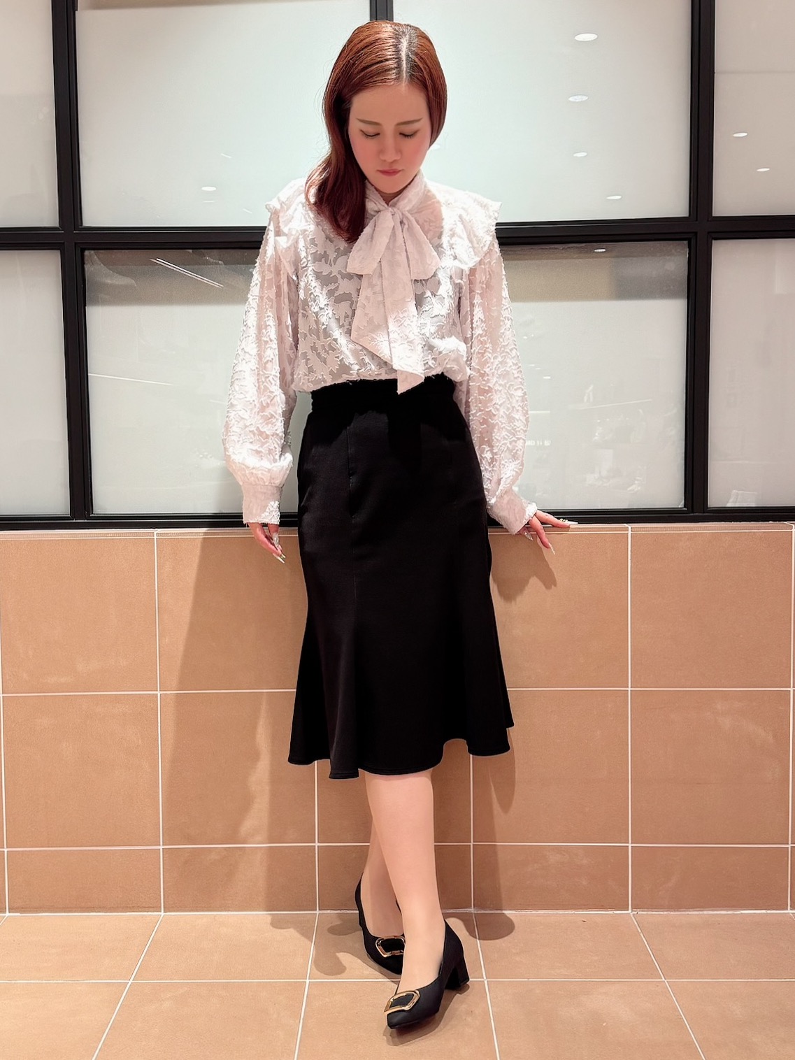 すみれさんの「ESPERANZA｜スクエアバックルパンプス」を使ったコーディネート