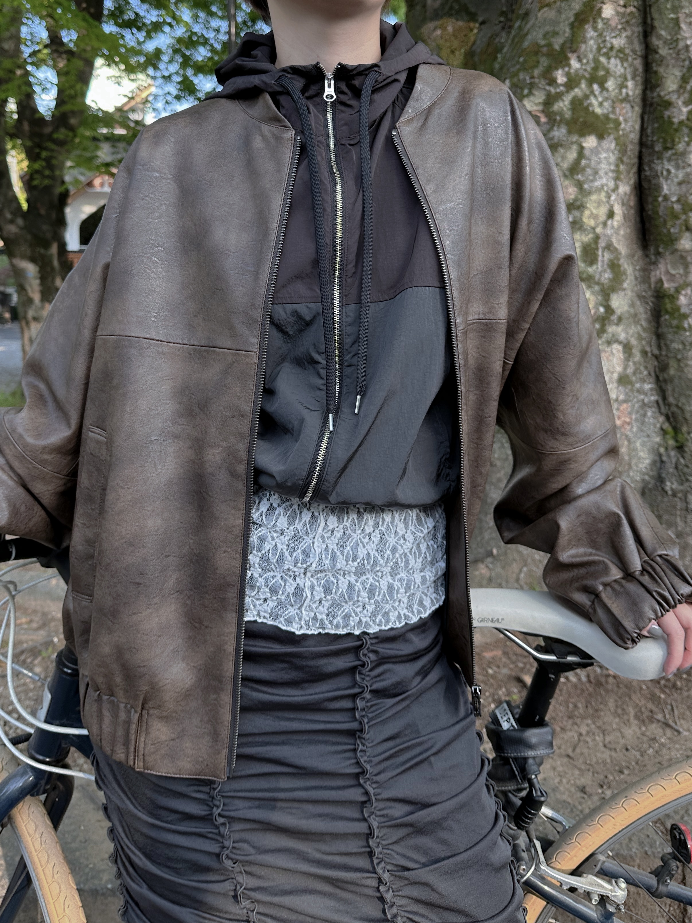 harunaさんの「CODE A｜【Re】grain zip over blouson」を使ったコーディネート