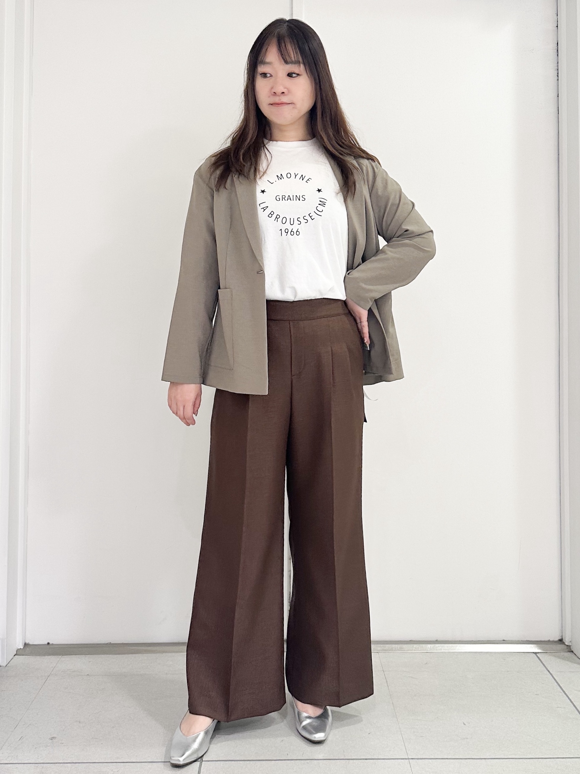 miさんの「Reflect｜【SS-4Lサイズ／接触冷感／シワになりにくい】リラクシーテーラードジャケット」を使ったコーディネート