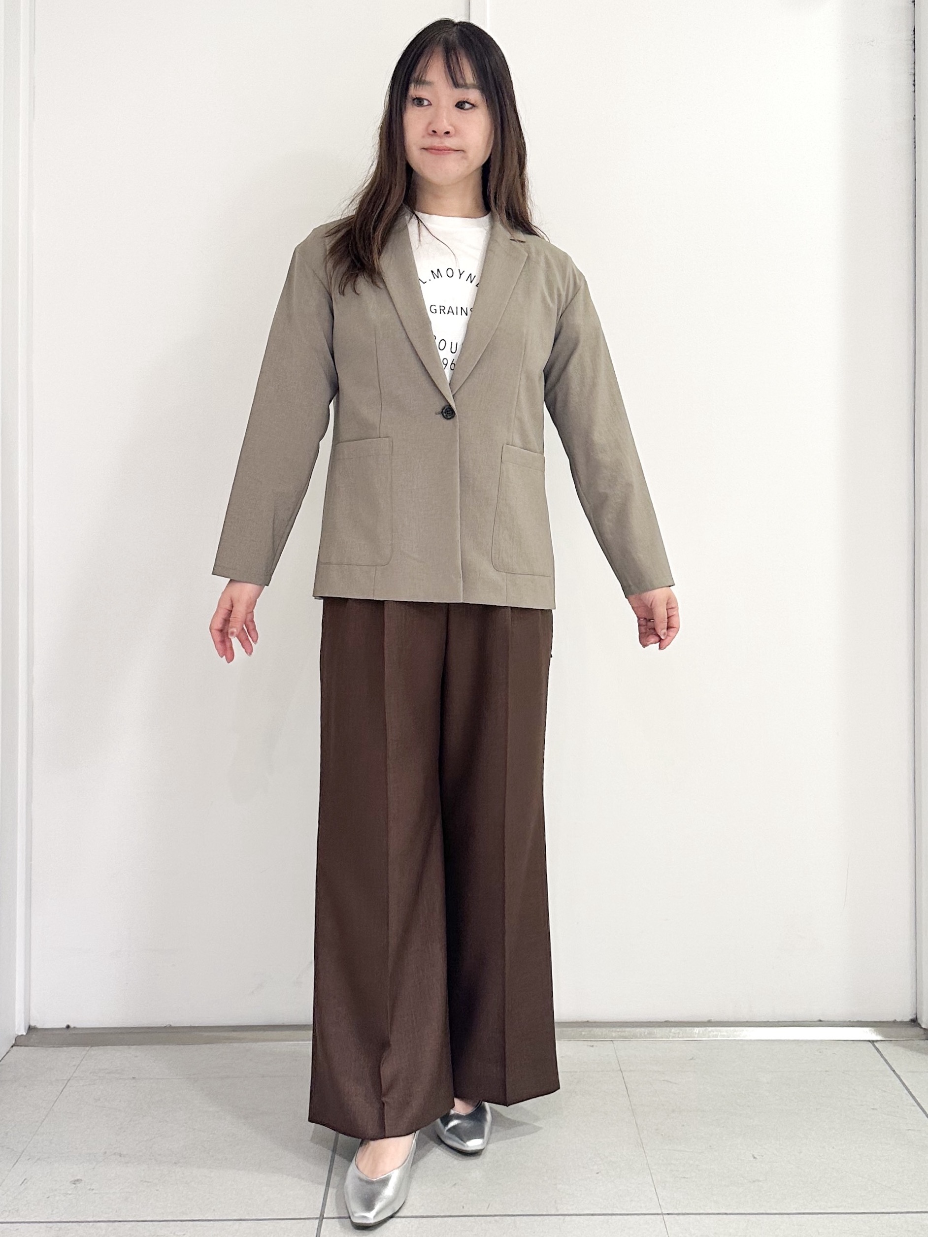 miさんの「Reflect｜【SS-4Lサイズ／接触冷感／シワになりにくい】リラクシーテーラードジャケット」を使ったコーディネート