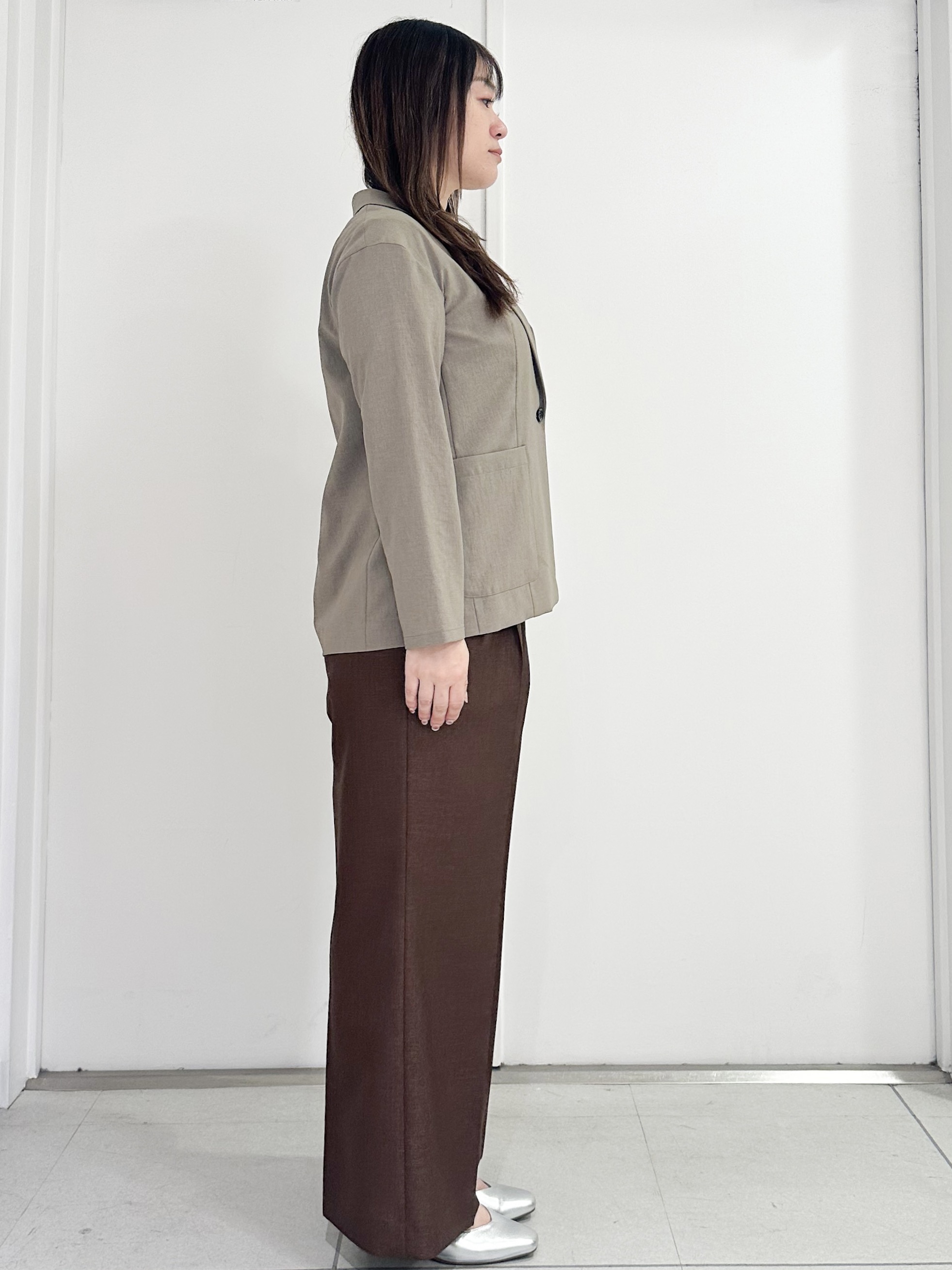 miさんの「Reflect｜【SS-4Lサイズ／接触冷感／シワになりにくい】リラクシーテーラードジャケット」を使ったコーディネート