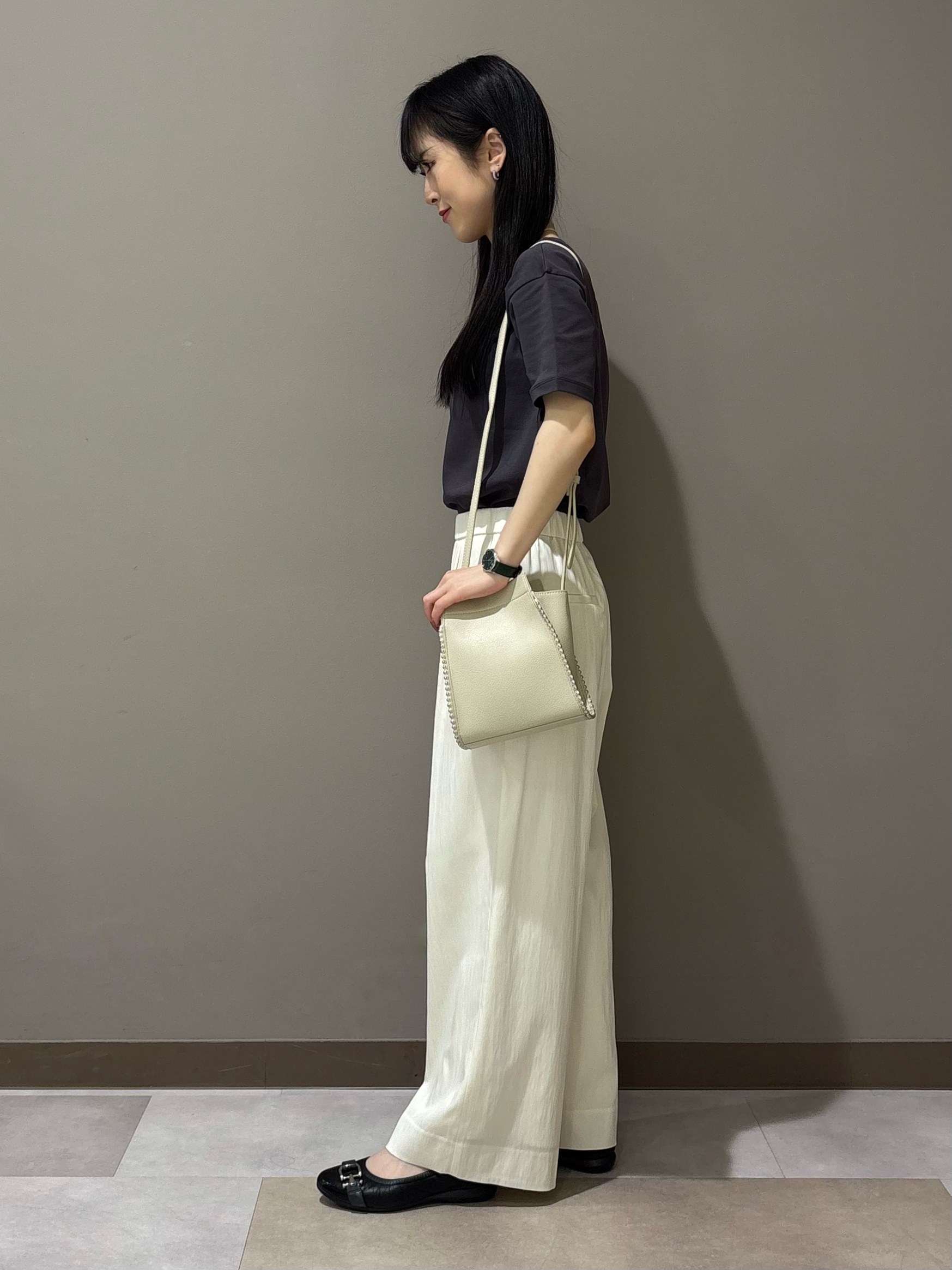 KEIKOさんの「INDIVI｜【洗える／2WAY】ベルト付き ジオメトリック柄 シャツワンピース」を使ったコーディネート