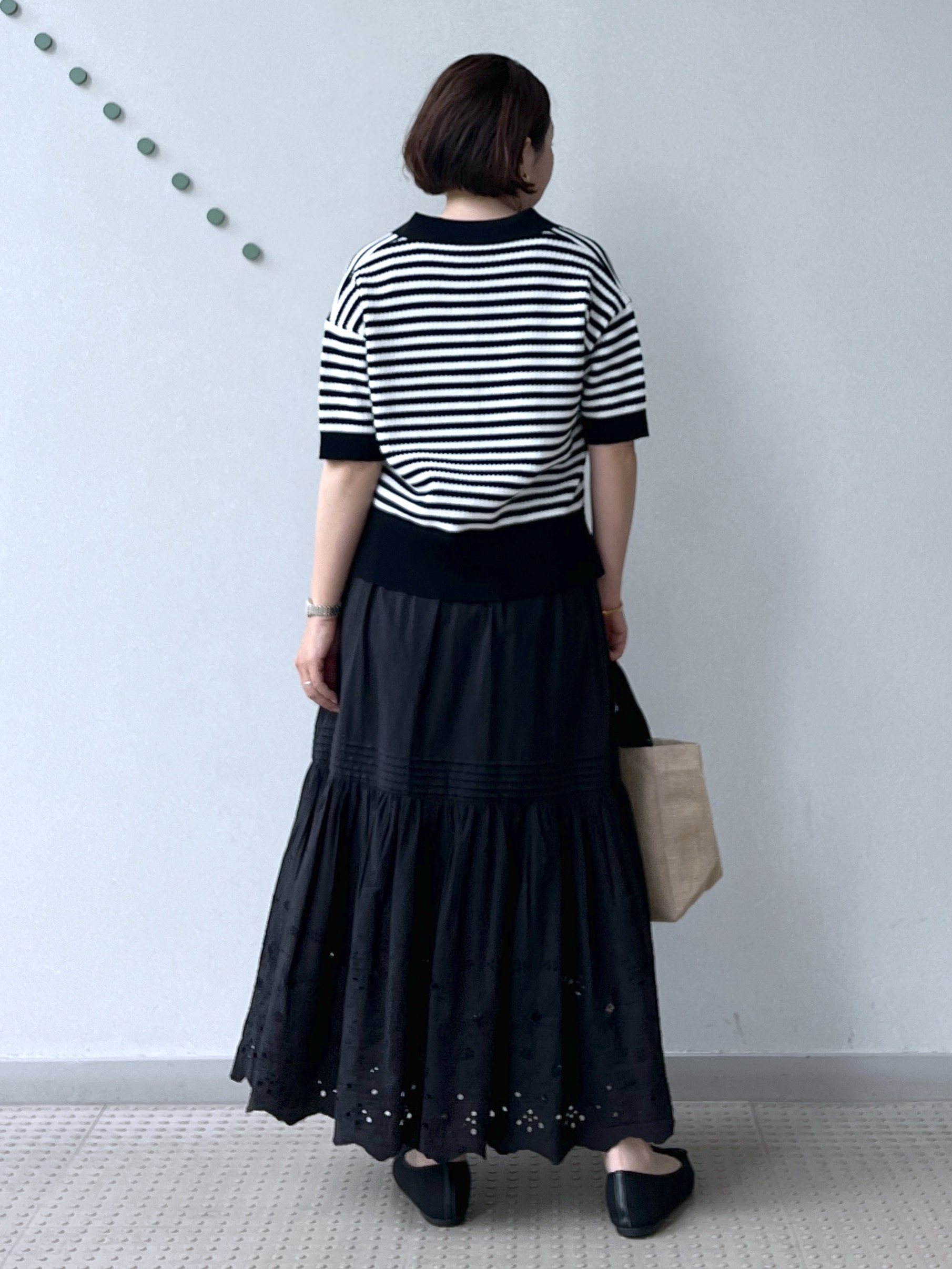 Soeさんの「DRESSTERIOR｜ウォッシャブルスキッパークロップドニット」を使ったコーディネート