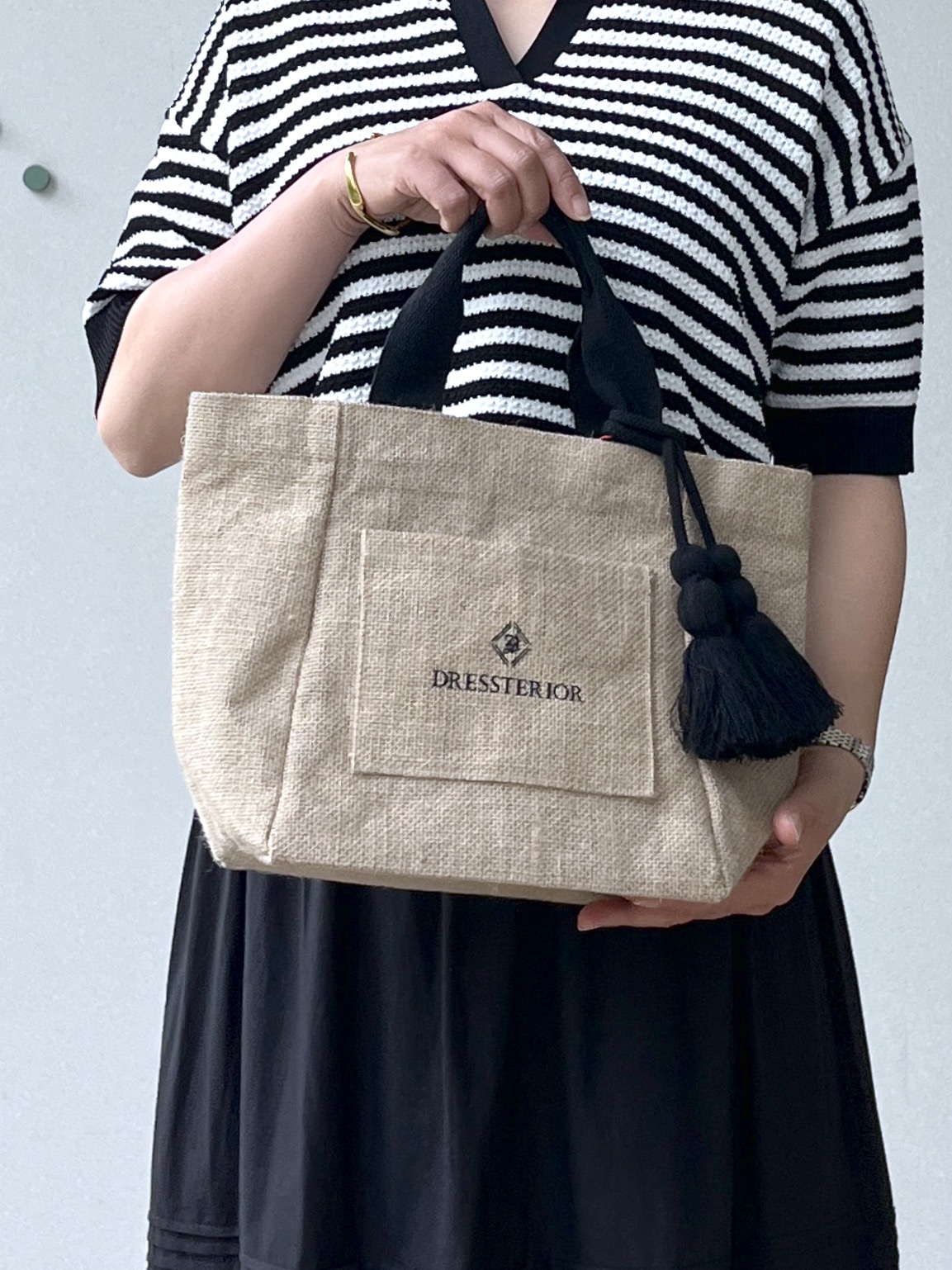 Soeさんの「DRESSTERIOR｜ウォッシャブルスキッパークロップドニット」を使ったコーディネート