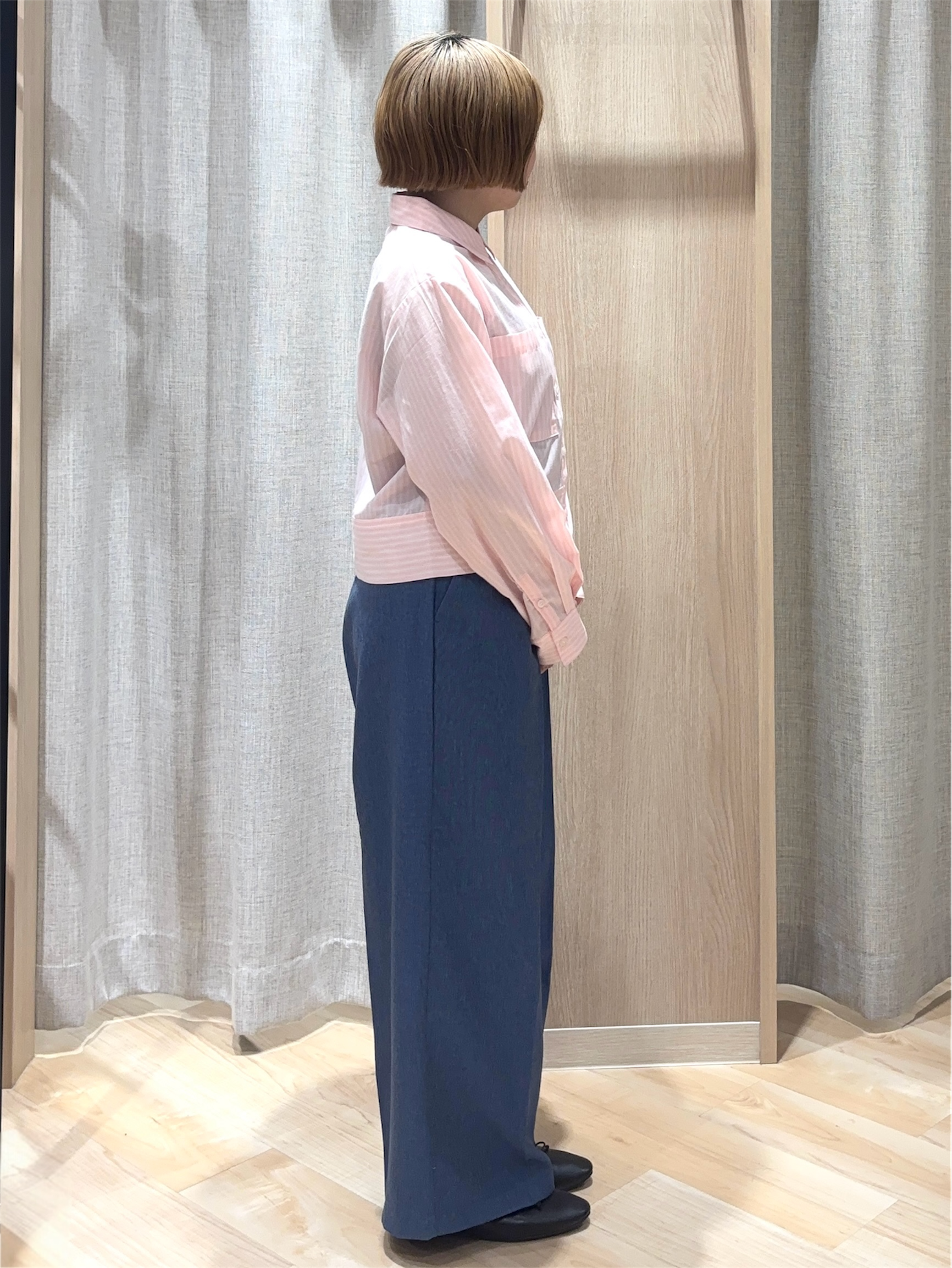 ❤︎ 𝐦𝐢𝐨 ❤︎さんの「grove｜【貴島明日香さん着用／イージーケア／接触冷感】麻混クロップドシャツ」を使ったコーディネート