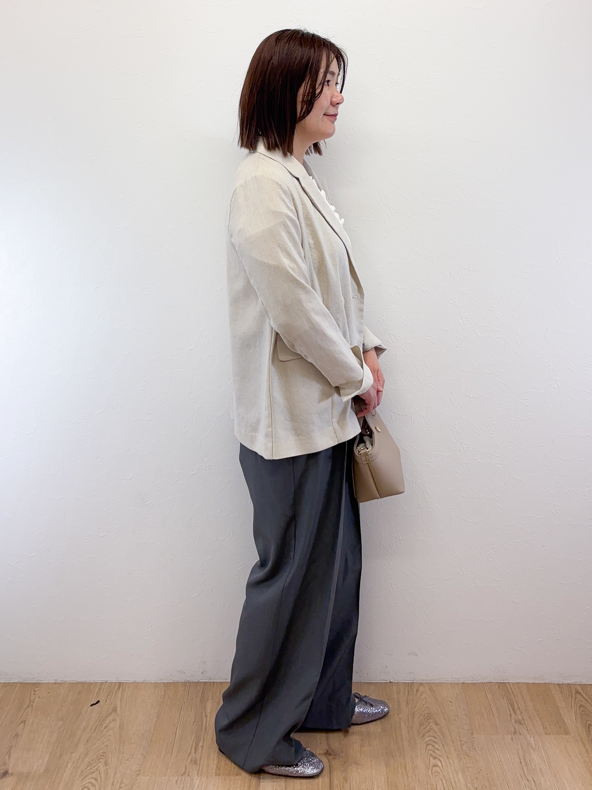 Takeさんの「OPAQUE.CLIP｜【UV／接触冷感】ダブルブレストジャケット《防シワ加工／洗える》」を使ったコーディネート