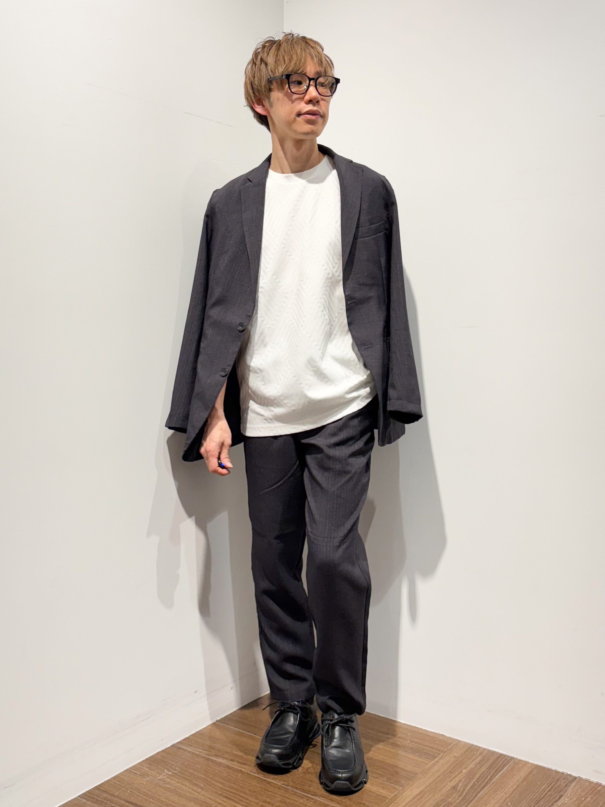つーじーさんの「THE SHOP TK｜【LINO FINE】リネンライク テーラードジャケット 吸水速乾/イージーケア/UVカット/洗濯機」を使ったコーディネート
