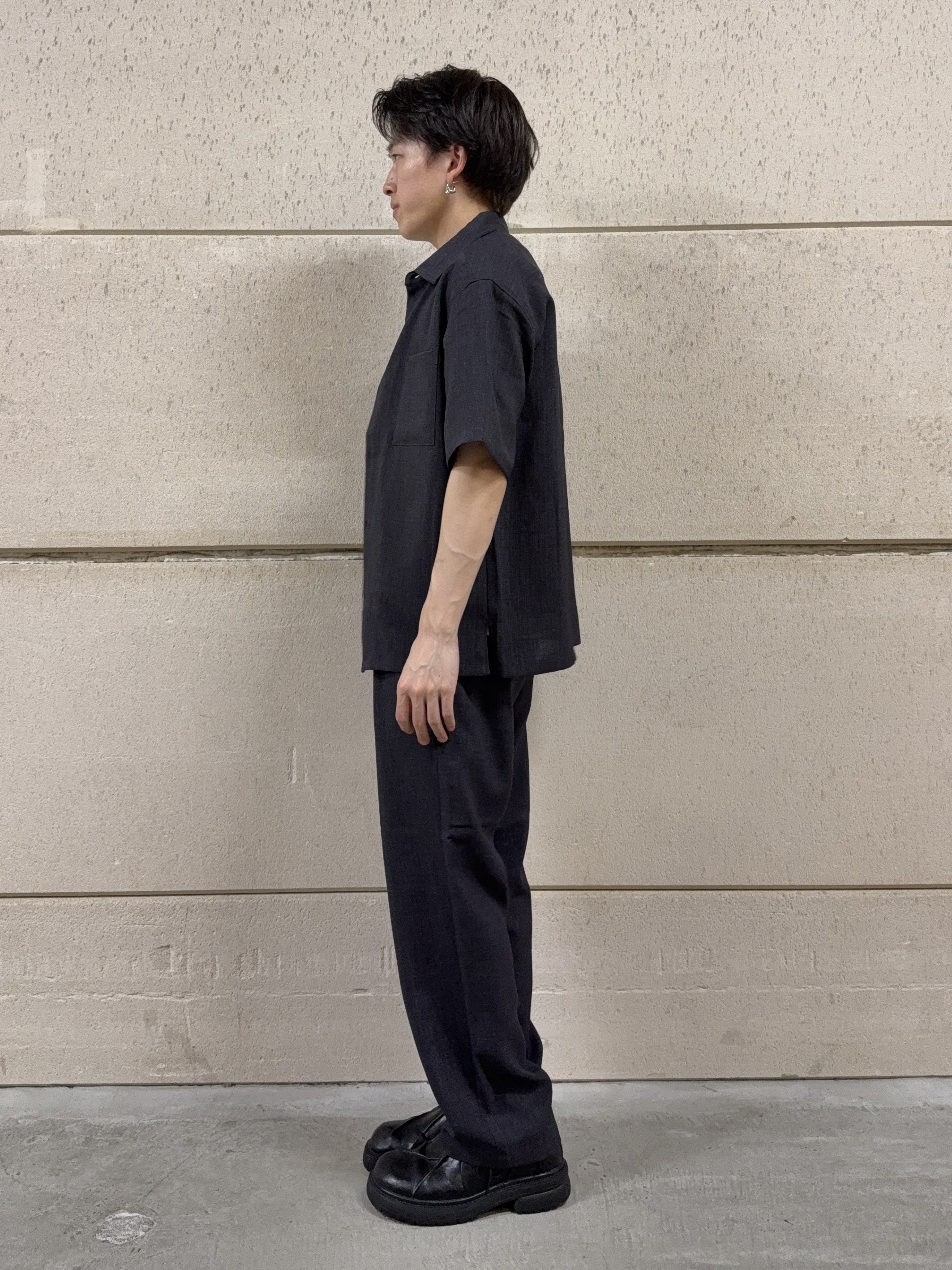 カシマさんの「THE SHOP TK｜【LINO FINE】 リネンライク半袖シャツ UVカット／イージーケア／吸水速乾／洗濯機OK／セッ」を使ったコーディネート