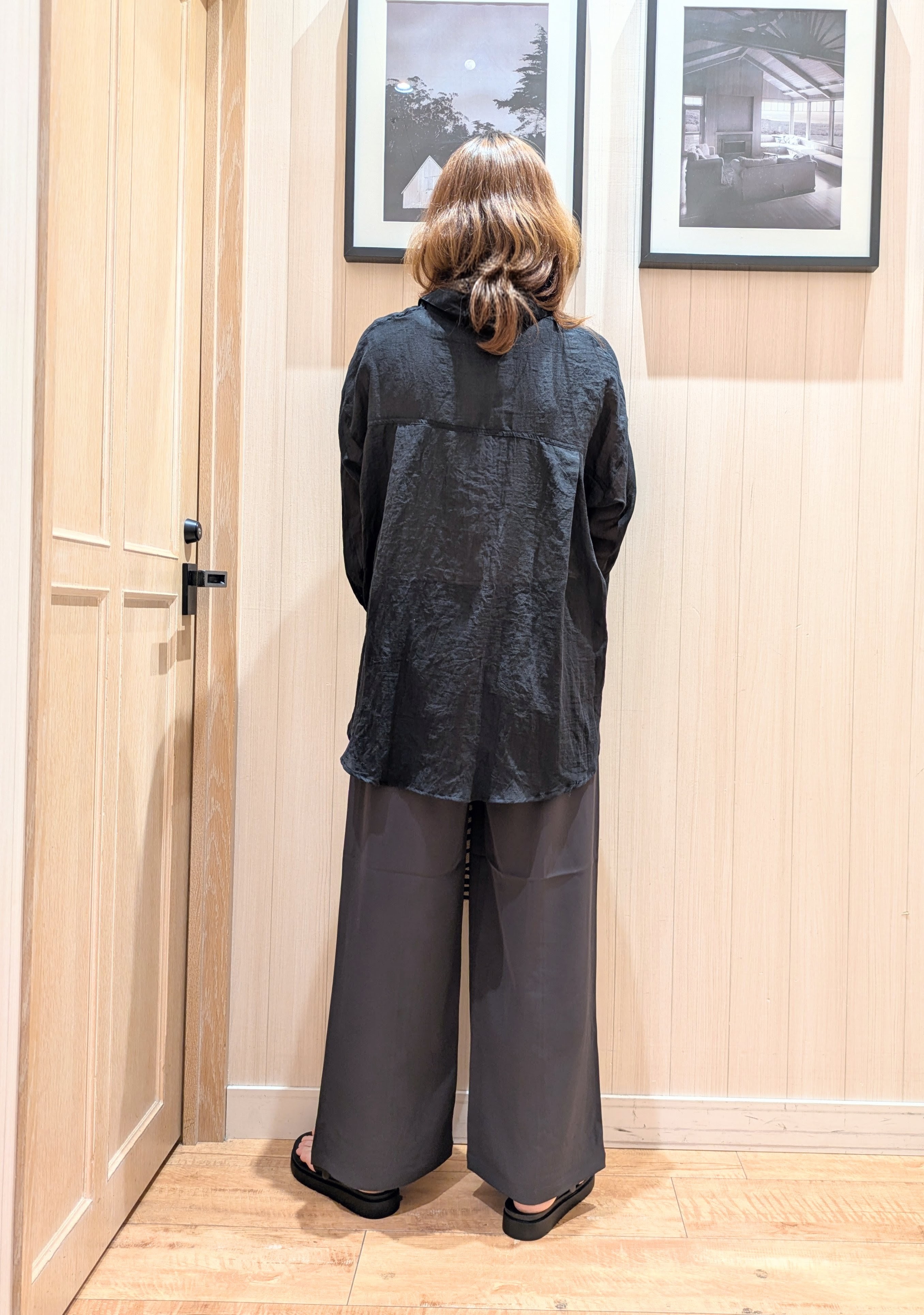 S☆mama さんの「SHOO･LA･RUE｜【体型カバー】ふんわり質感 やわらかこなれシアーシャツ」を使ったコーディネート