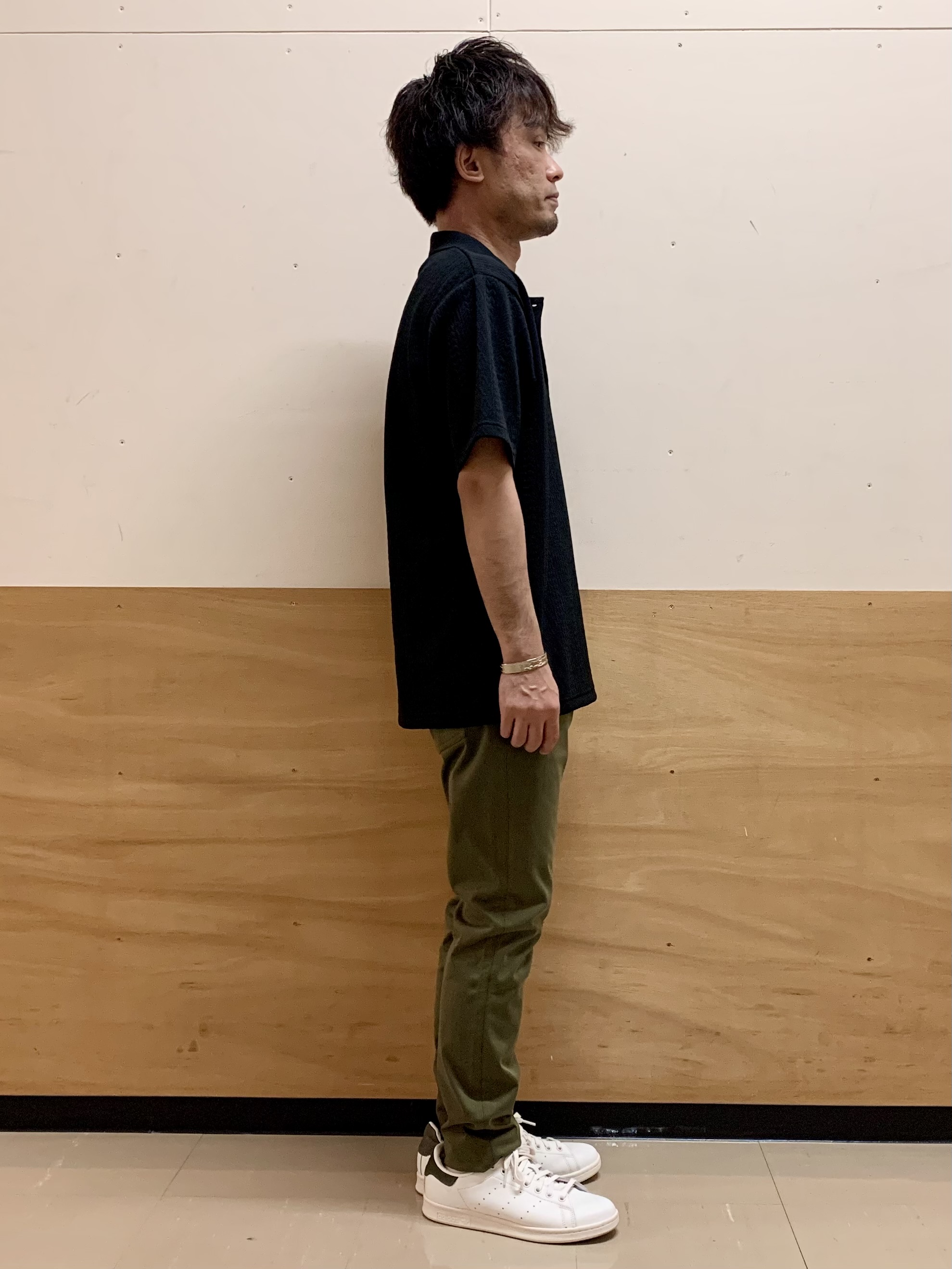 MATUさんの「THE SHOP TK｜【シンプルすぎない大人の表情】ケーブルフクレポロシャツ 吸水速乾/UVケア/洗濯機OK」を使ったコーディネート