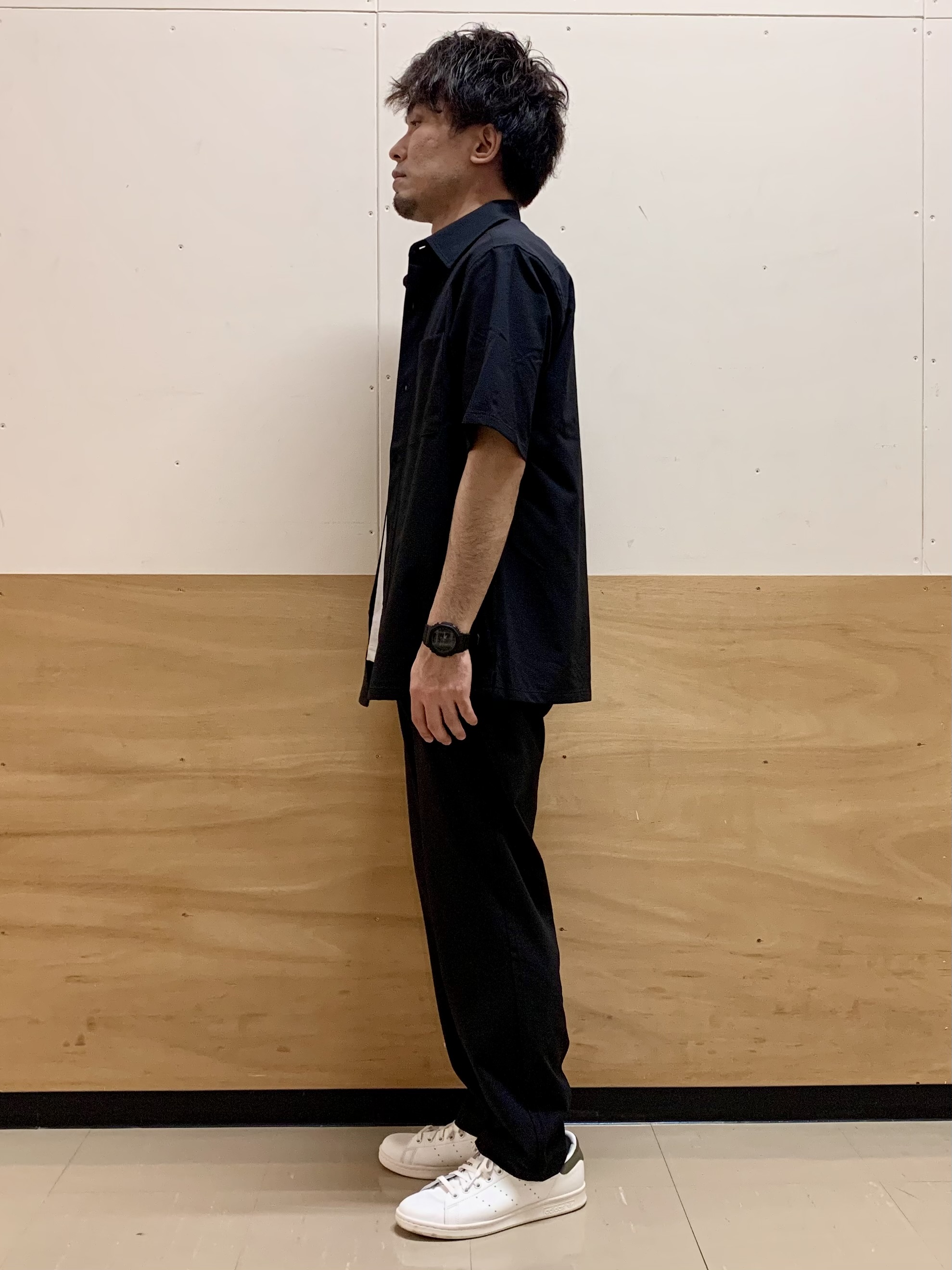 MATUさんの「THE SHOP TK｜マイクロ シアサッカー 半袖シャツ 洗濯機OK／セットアップ可」を使ったコーディネート