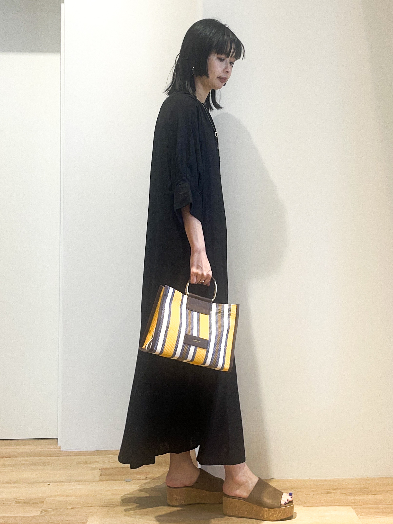 あいさんの「OPAQUE.CLIP｜キーネックロングワンピース【洗える】」を使ったコーディネート