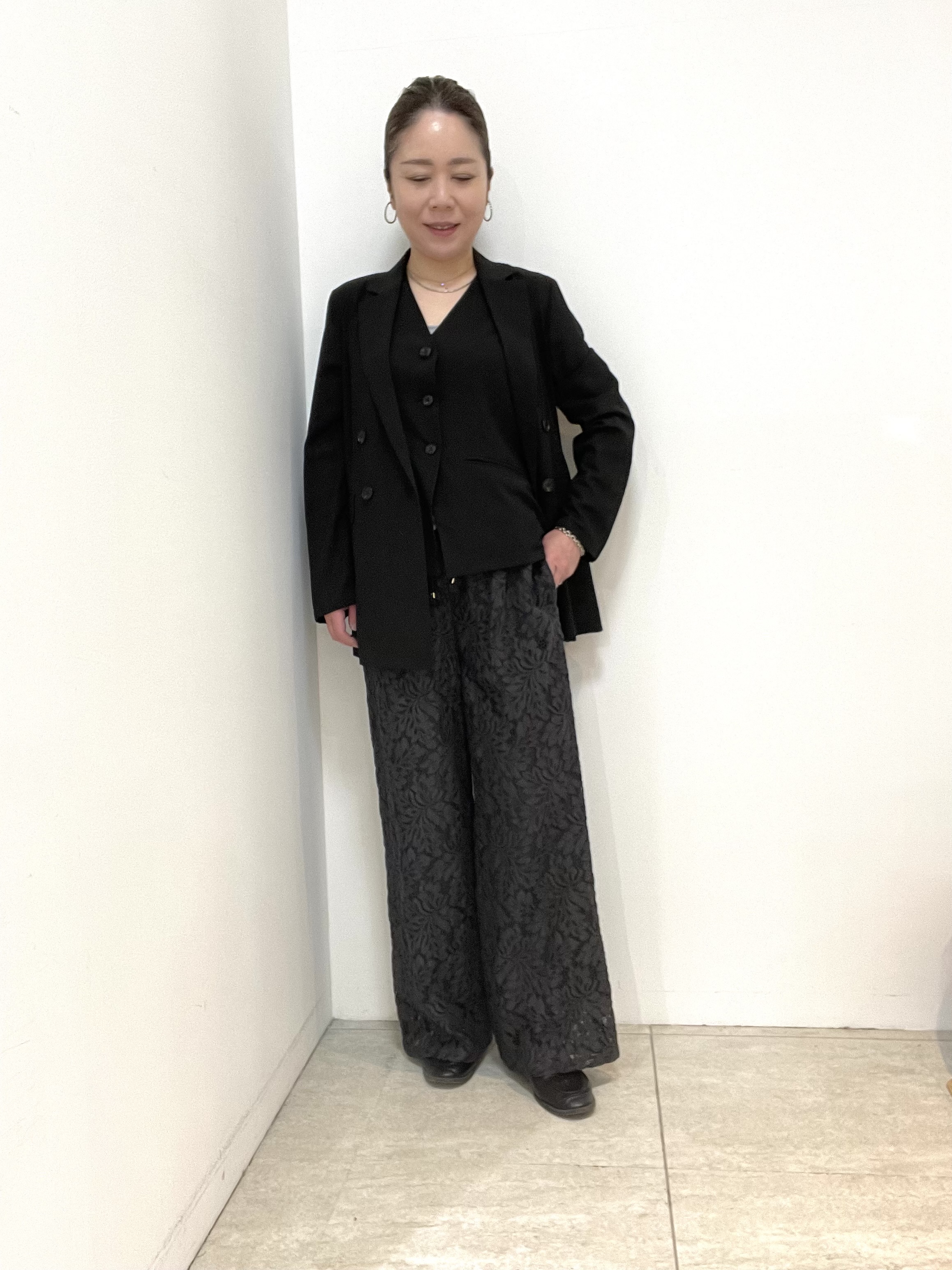 Wachiさんの「UNTITLED｜【セットアップ可/接触冷感/通気性】ドライシアーダブルジャケット」を使ったコーディネート