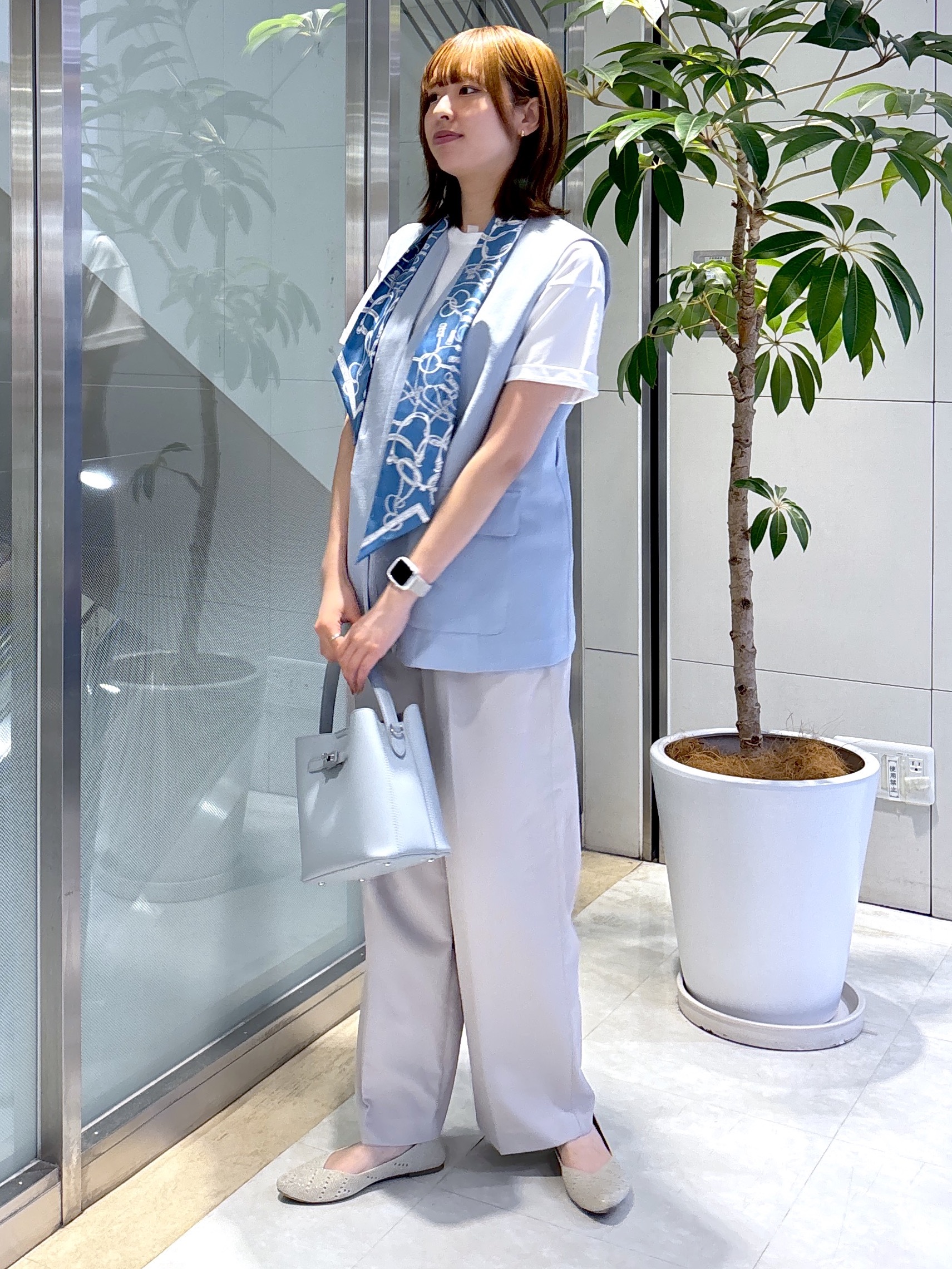 yukaさんの「UNTITLED｜【セットアップ可/UV/接触冷感】スラブキーネックジレ」を使ったコーディネート