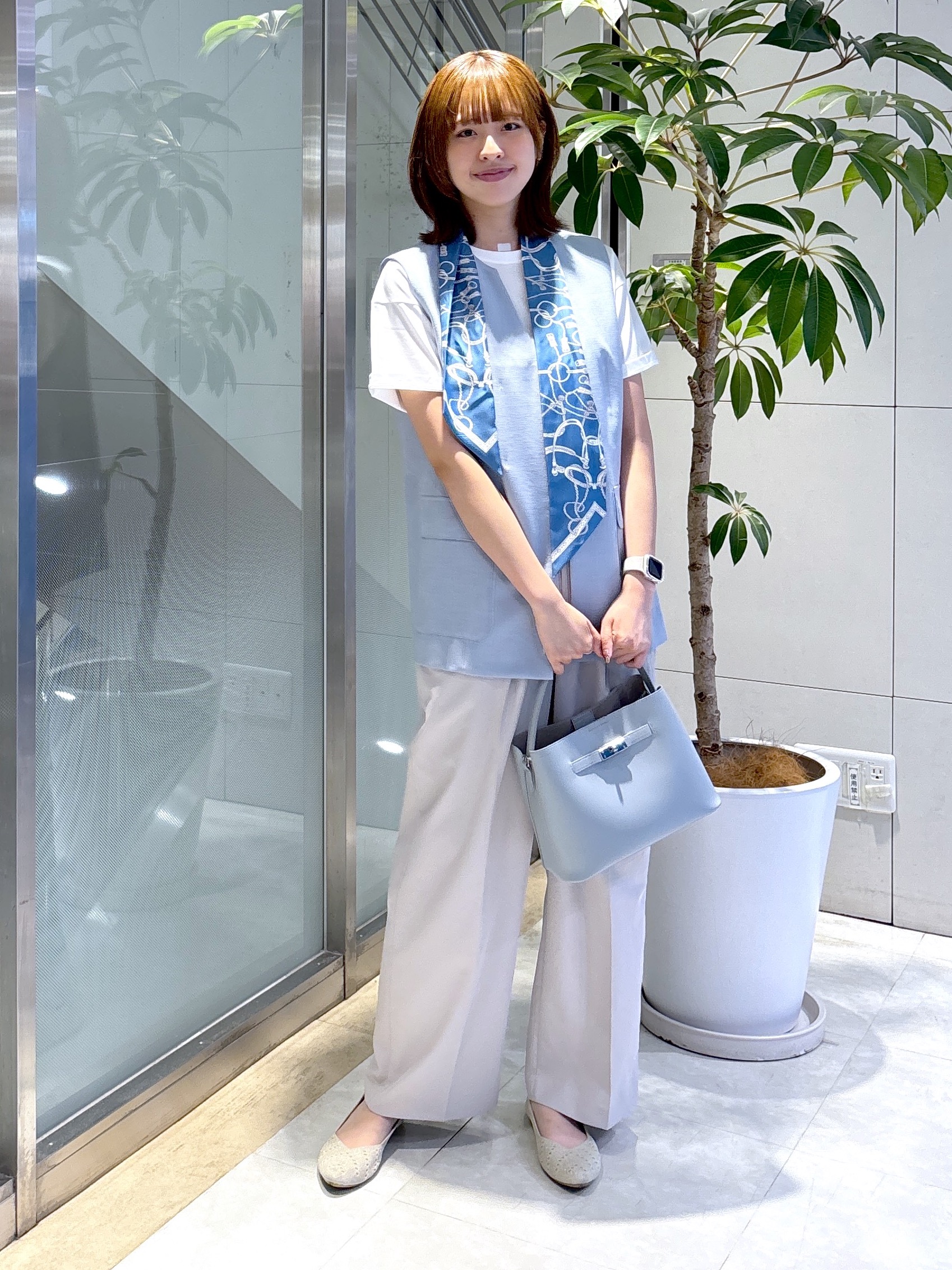 yukaさんの「UNTITLED｜【セットアップ可/UV/接触冷感】スラブキーネックジレ」を使ったコーディネート