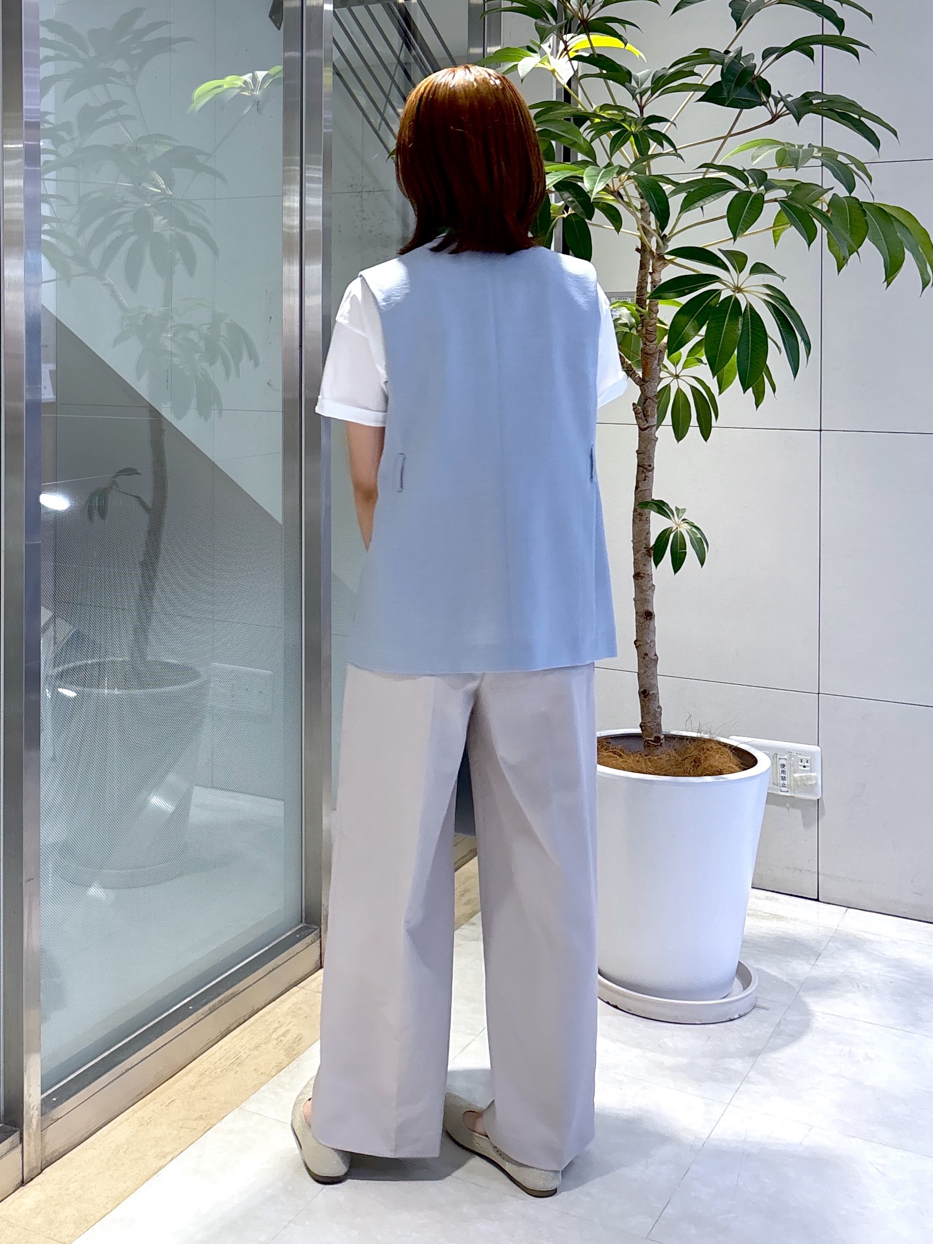 yukaさんの「UNTITLED｜【セットアップ可/UV/接触冷感】スラブキーネックジレ」を使ったコーディネート