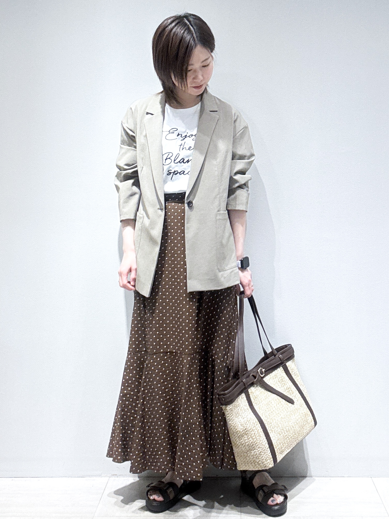 まちこさんの「Reflect｜【SS-4Lサイズ／接触冷感／シワになりにくい】リラクシーテーラードジャケット」を使ったコーディネート